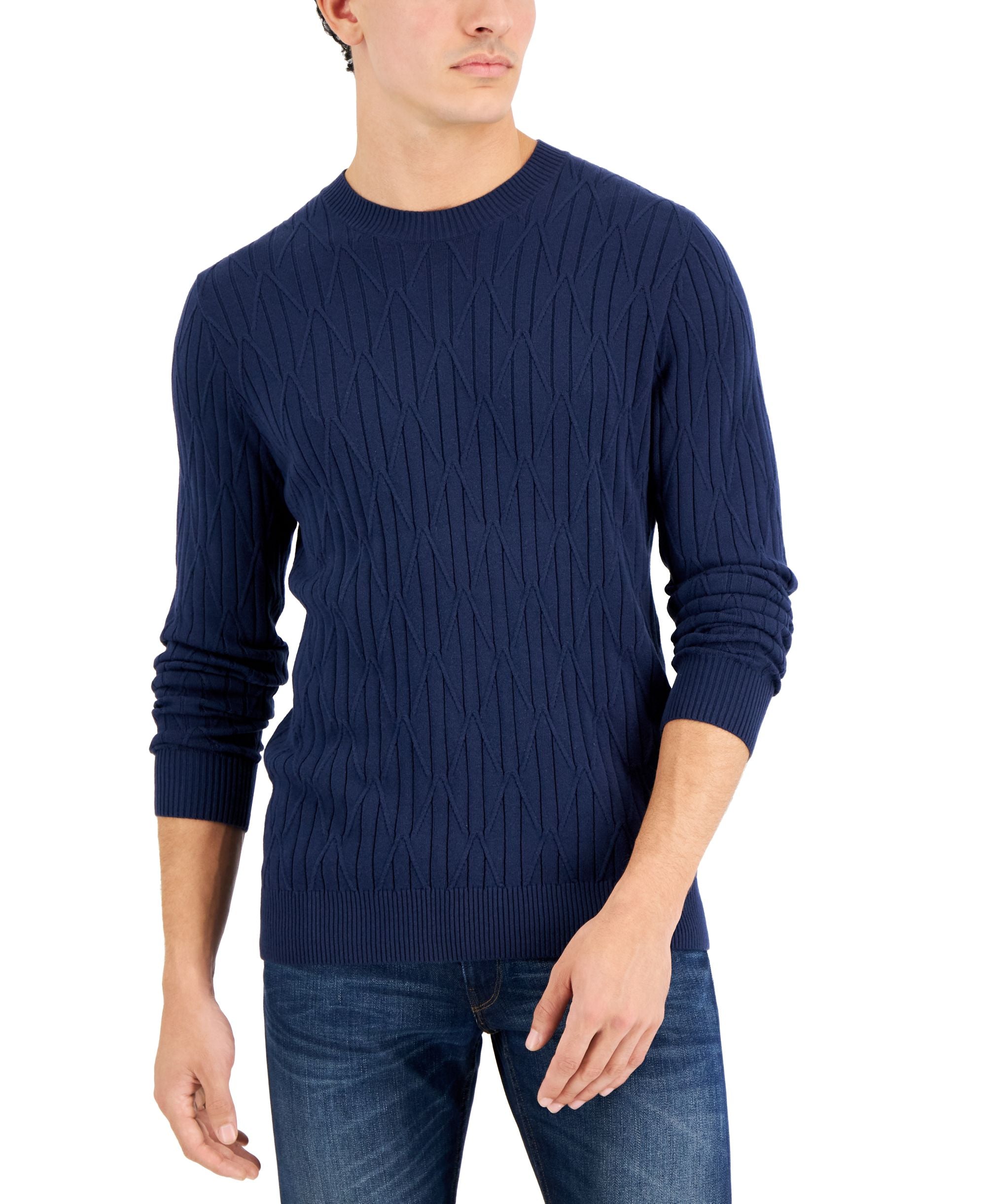 Alfani Mens Cable Sweater