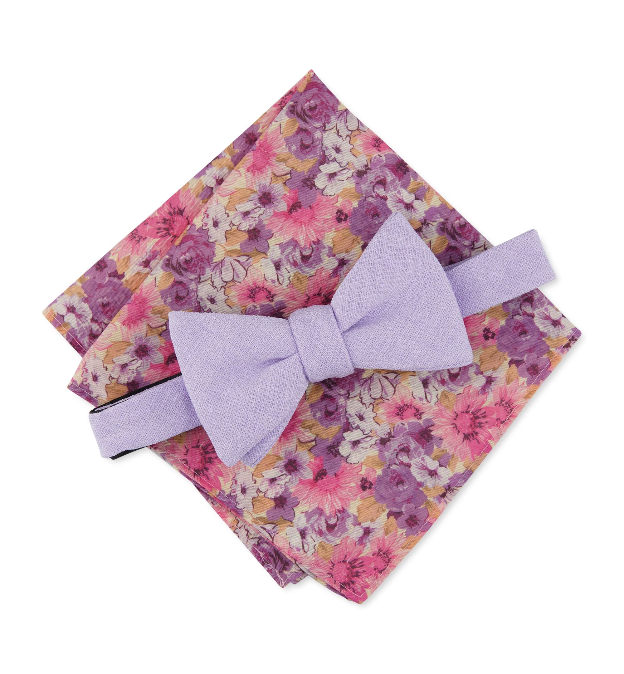 Men's Barclay Solid Bow Tie & Pocket Square Set