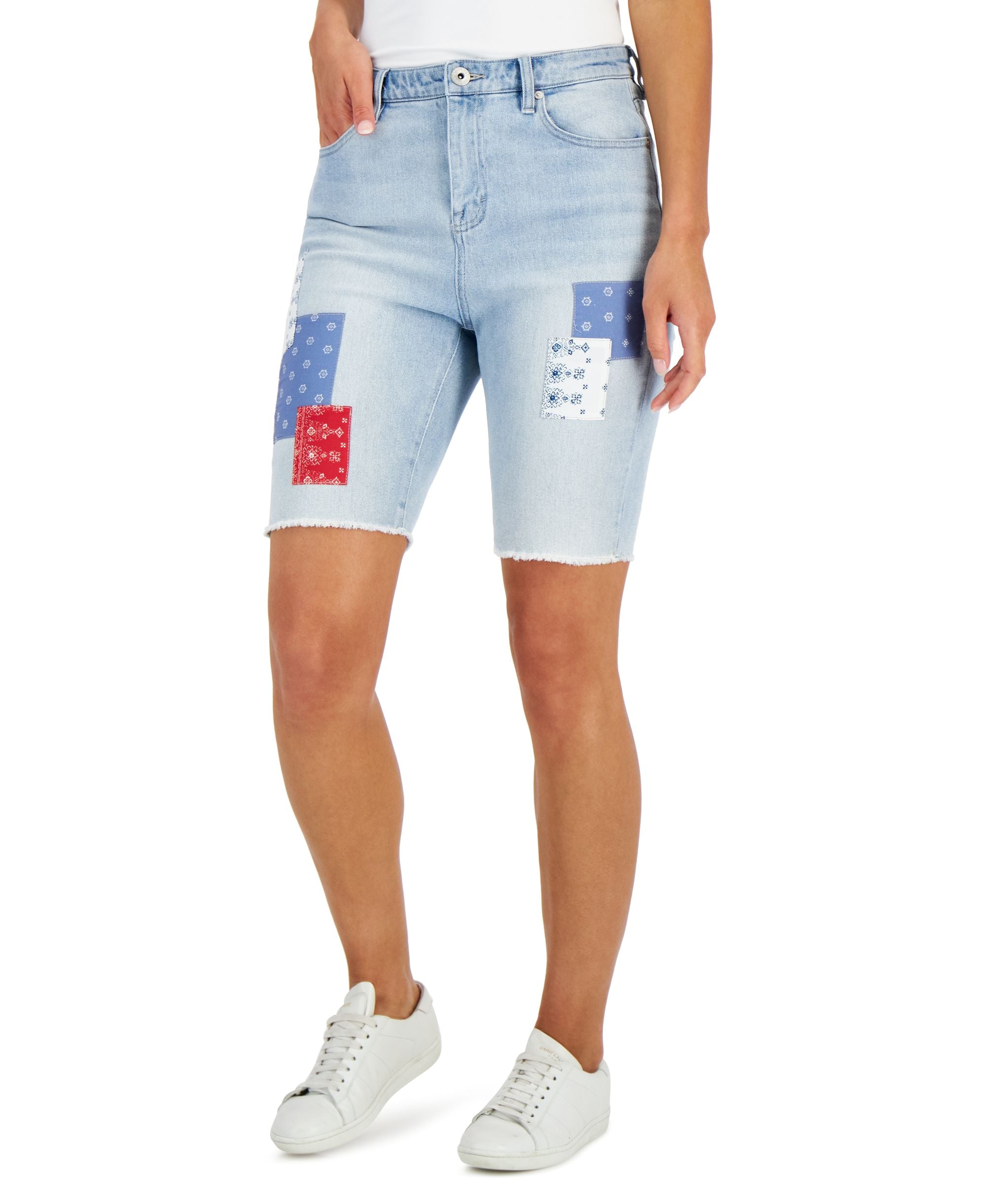 Style & Co Ripped Denim Bermuda Shorts