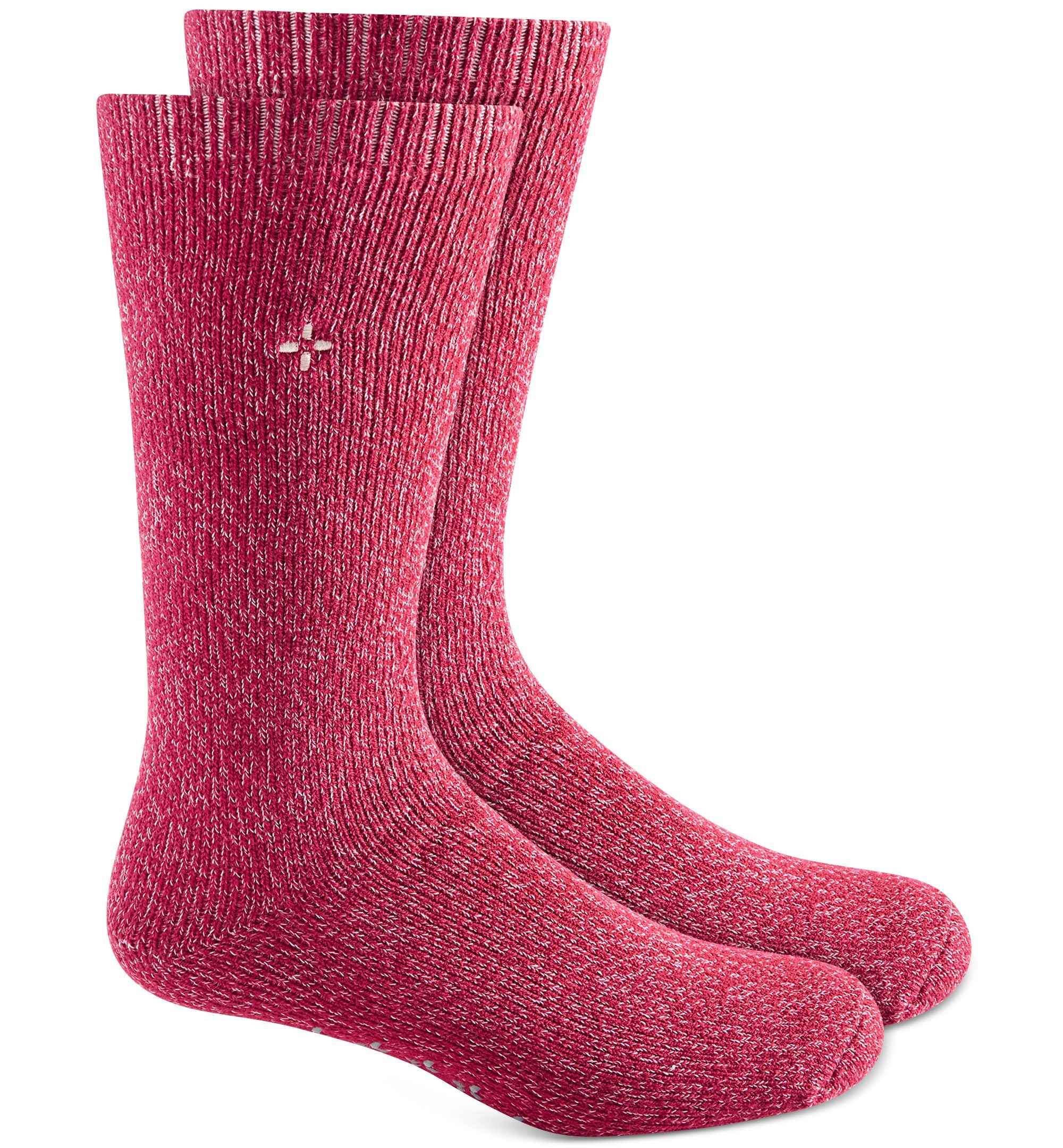 Men's Solid Embroidered Logo Fleece-Lined Socks
