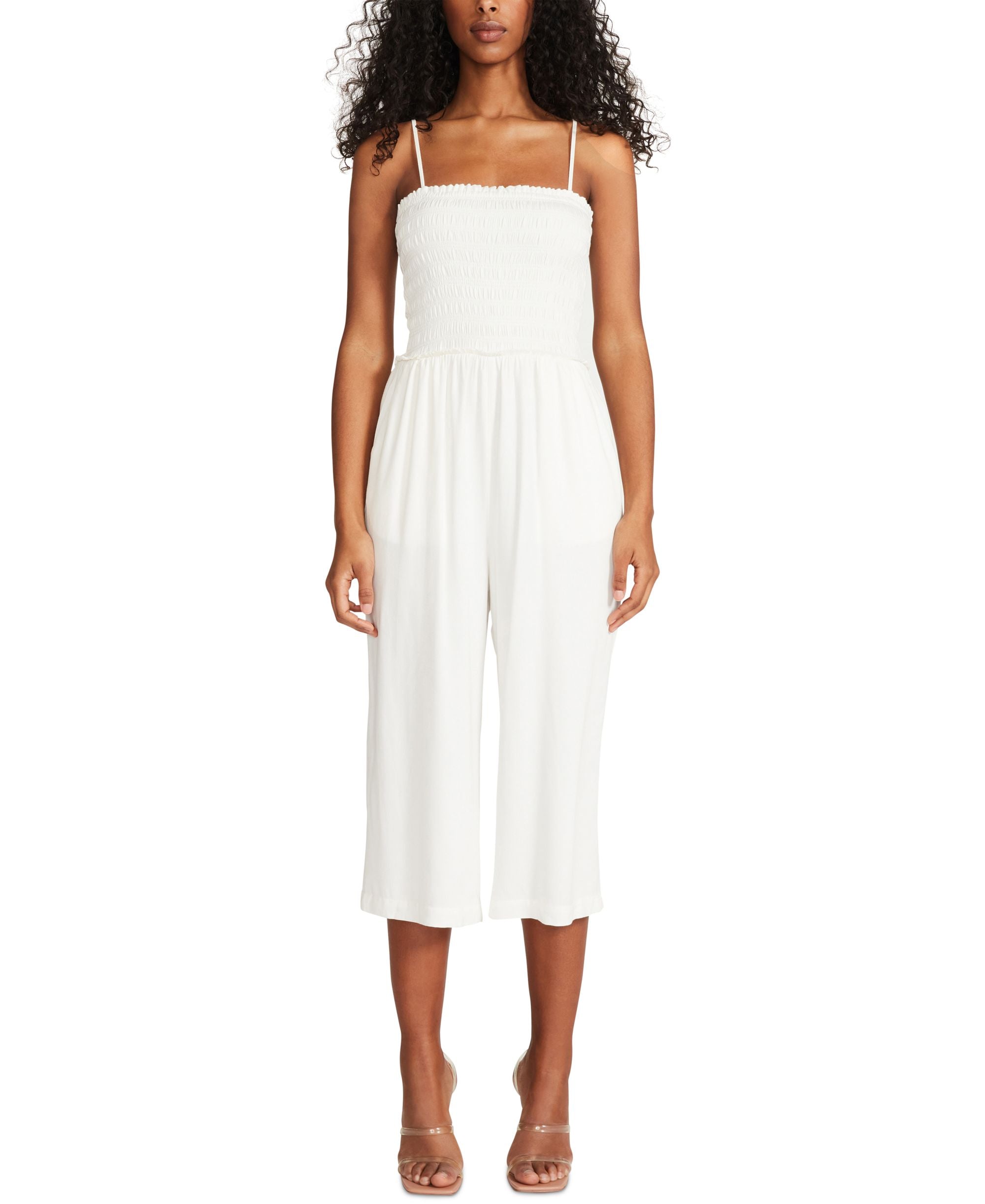 Women's Natural Beauty Smocked Wide-Leg Jumpsuit