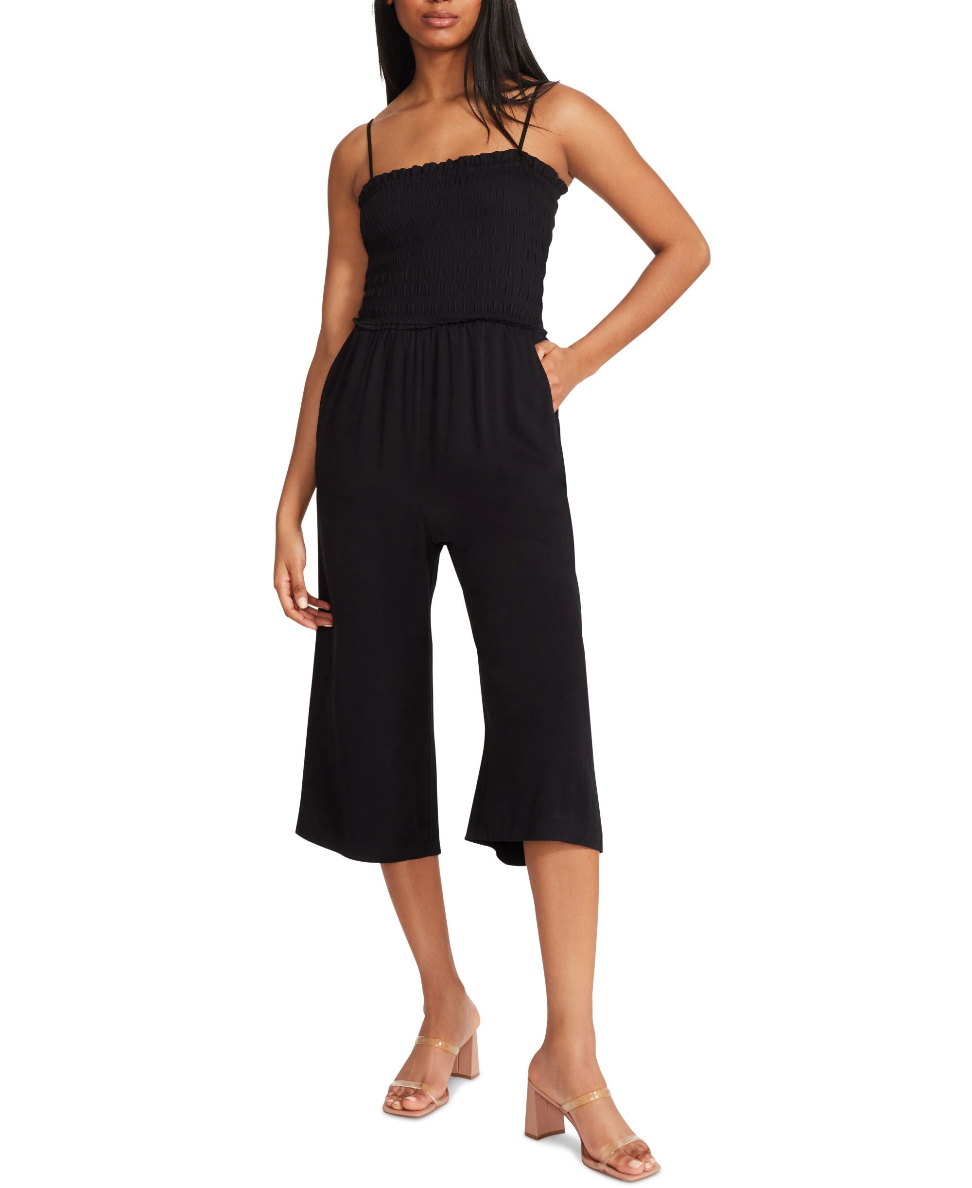 Women's Natural Beauty Smocked Wide-Leg Jumpsuit