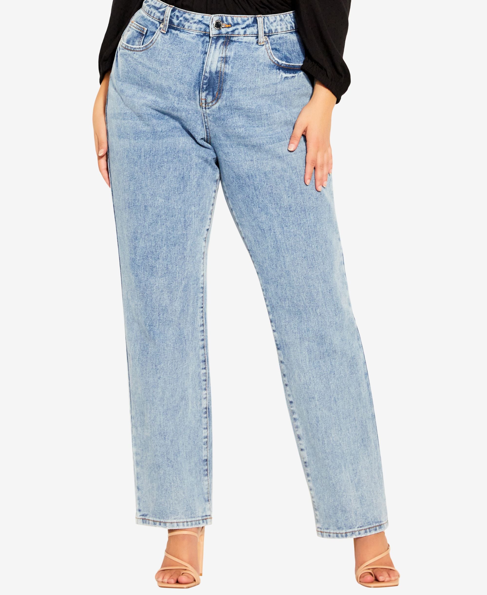 City Chic '90s Straight Leg Jeans
