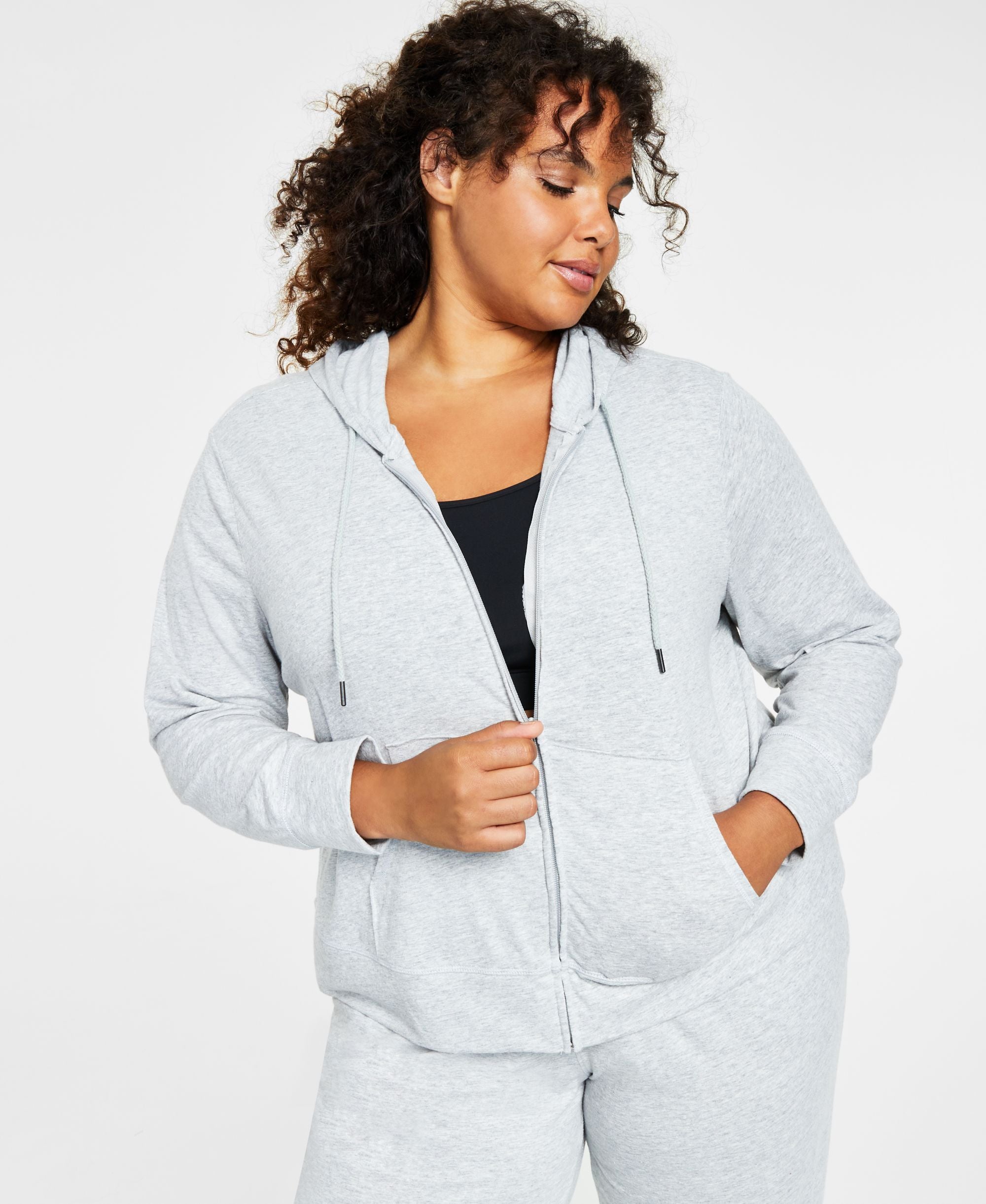 ID Ideology Plus Size Full Zip Hooded Jacket