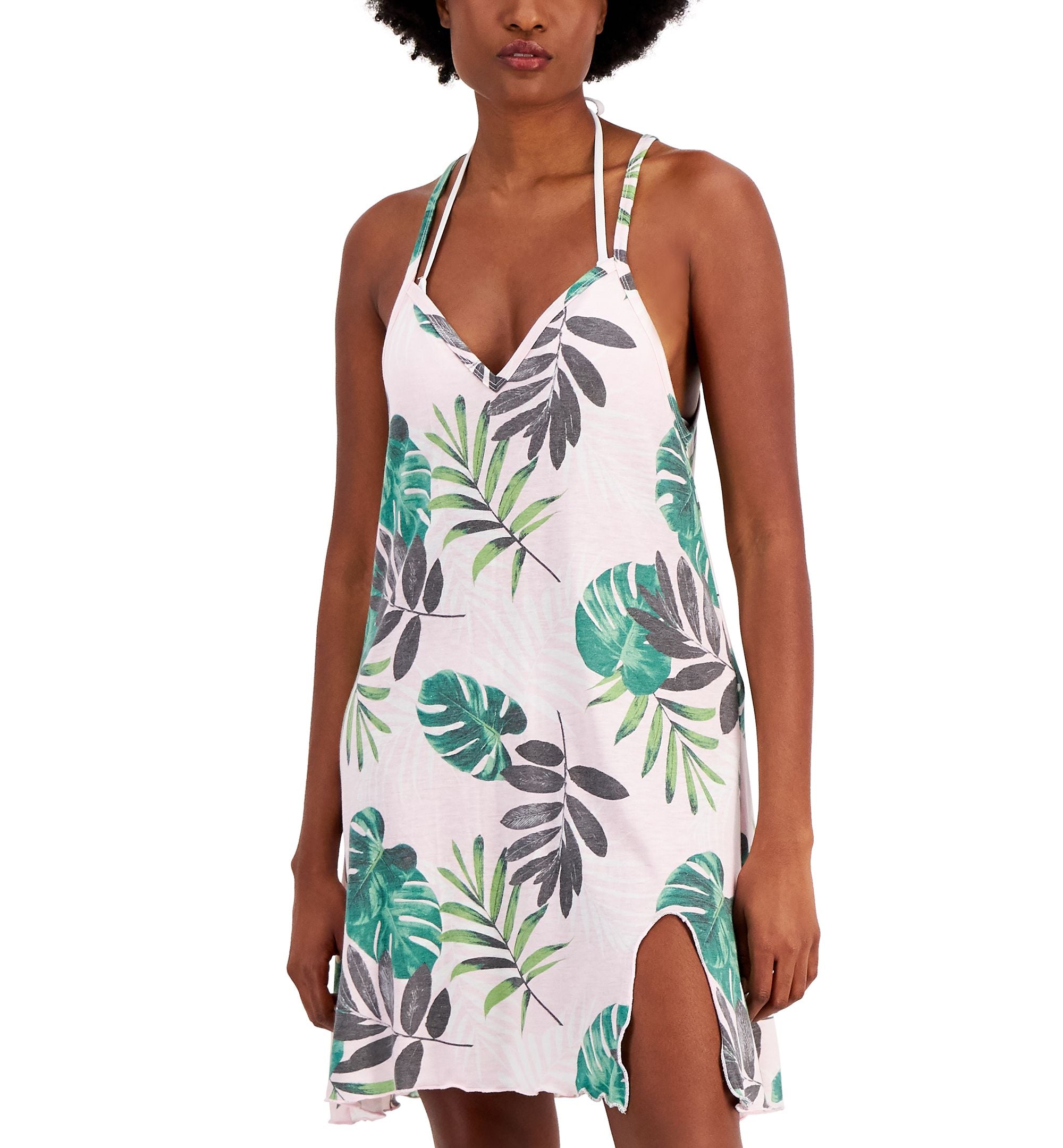 Juniors' Printed Cover-Up Dress
