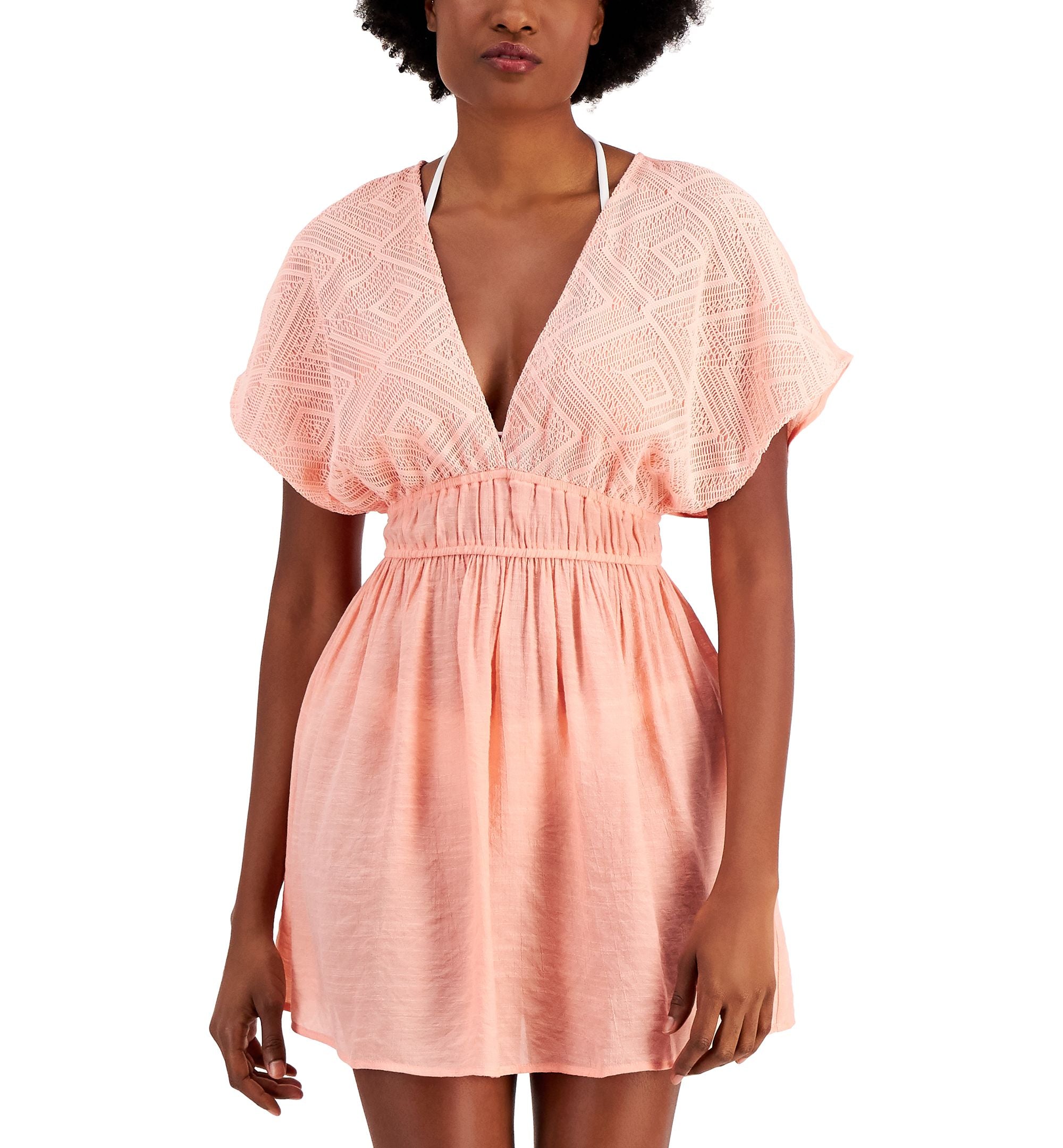 Juniors' Tie-Back Dress Cover-Up