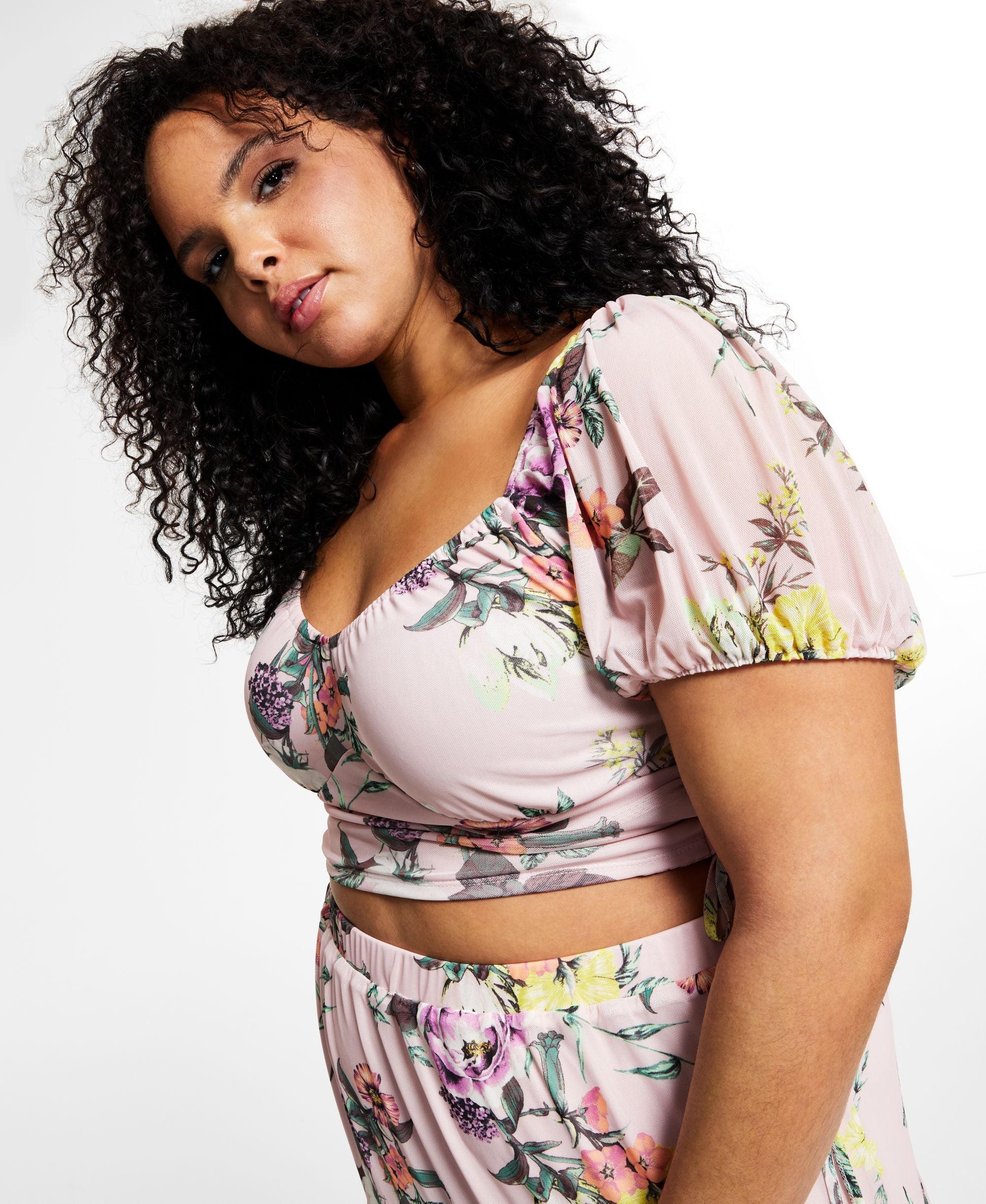 Trendy Plus Size Mesh Top