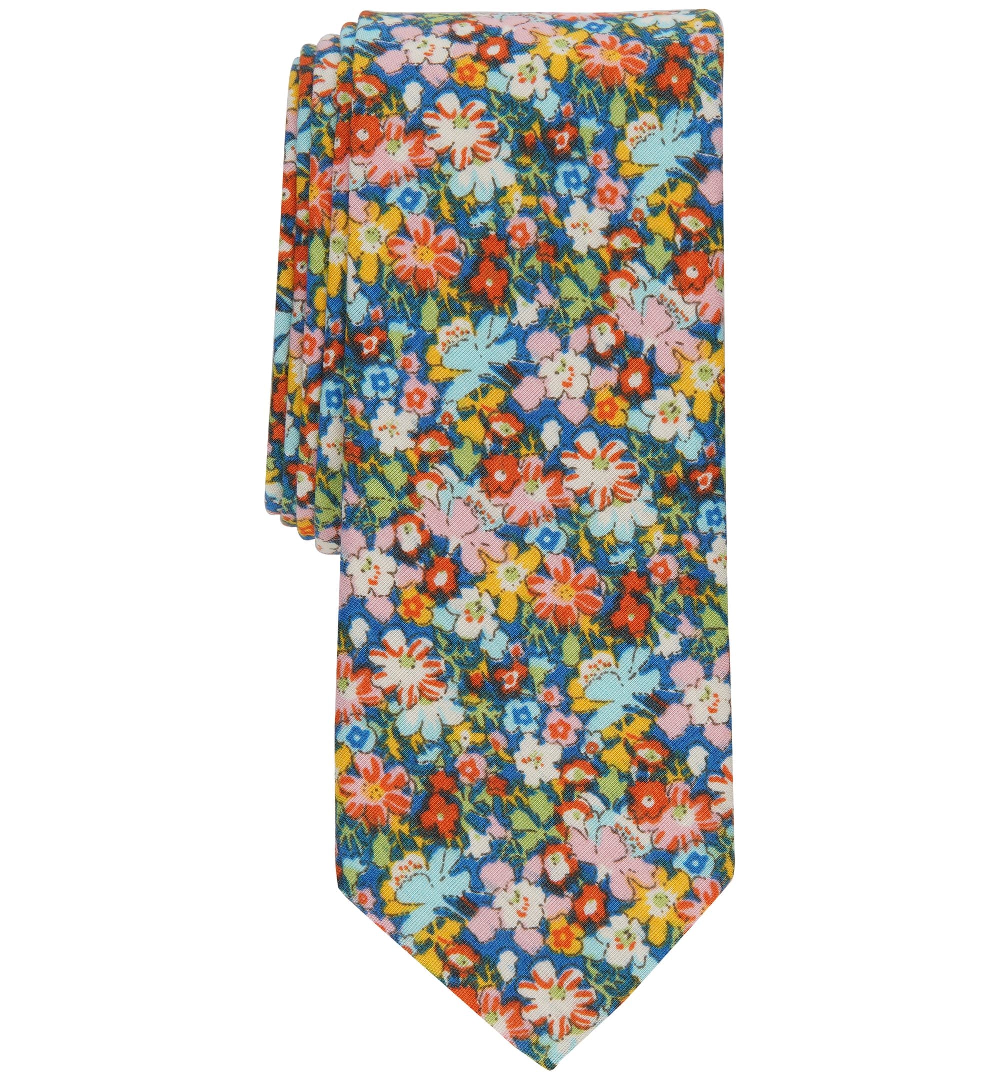 Men's Keizer Skinny Floral Tie