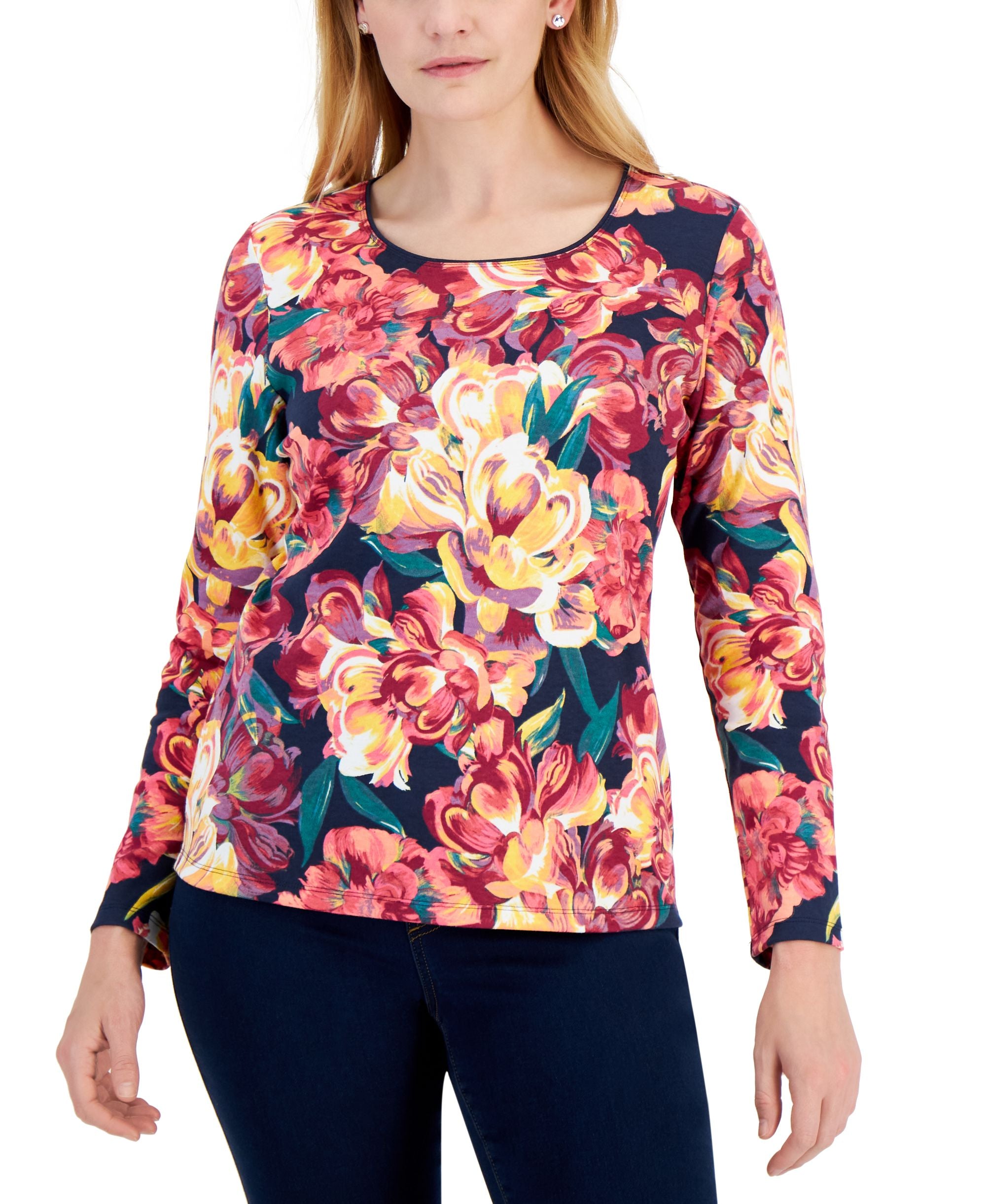 Karen Scott Womens Autumn Dream Top