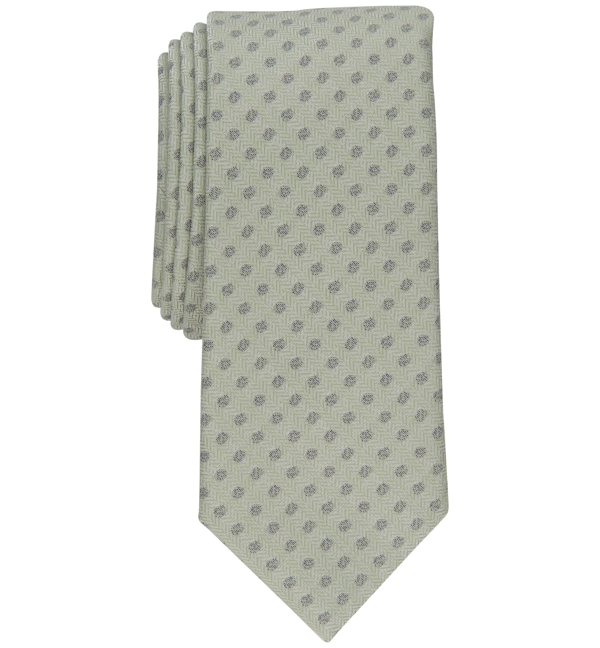 Men's Slim Herringbone Dot Tie