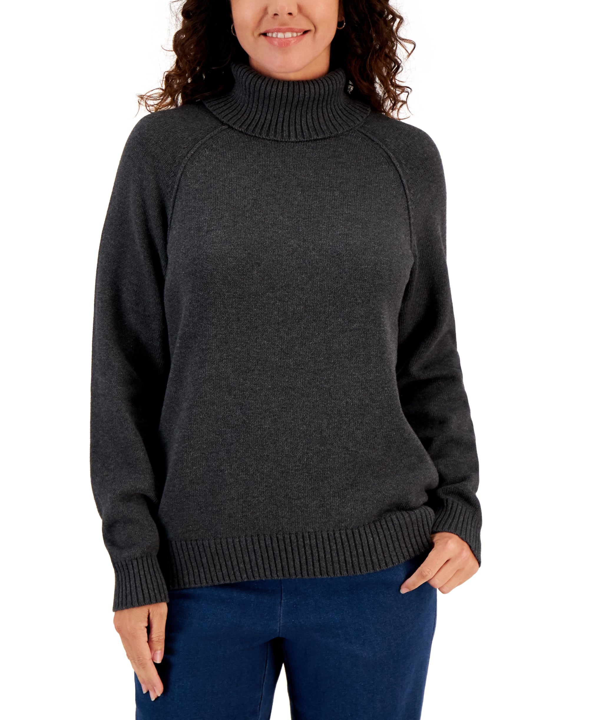 Women's Cotton Turtleneck Sweater
