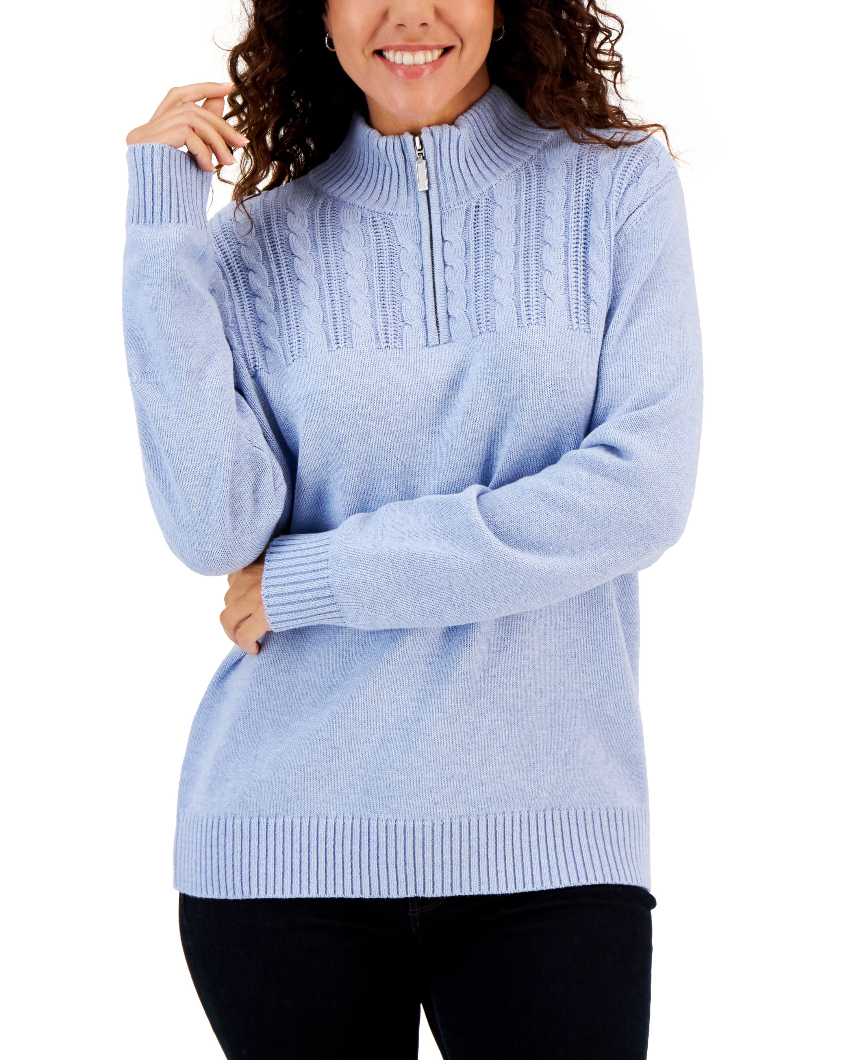 Women's Cable-Knit Cotton Sweater