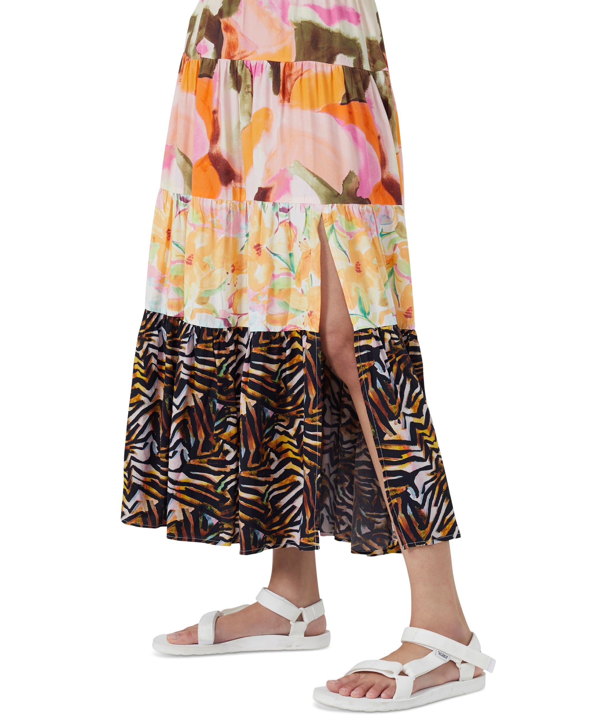 French Connection Womens Isadora Delphine Printed Maxi Skirt
