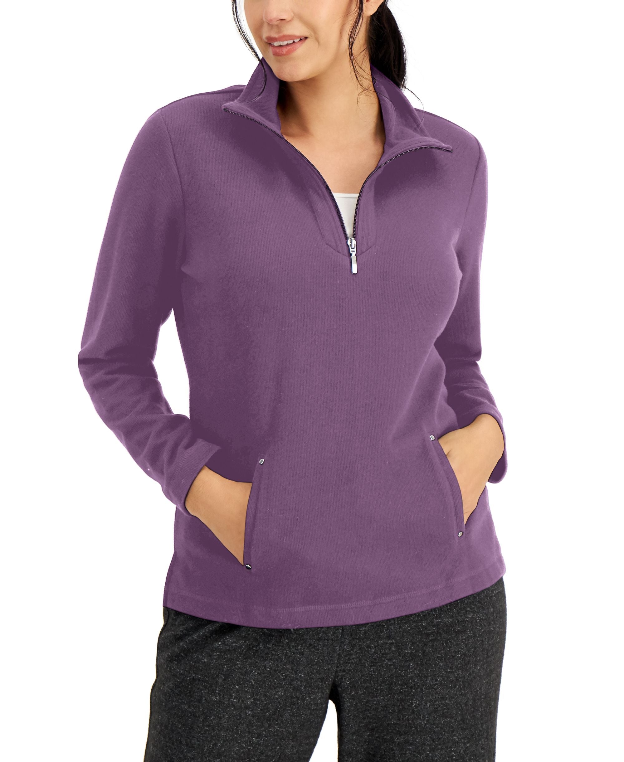 Karen Scott Half Zip Top