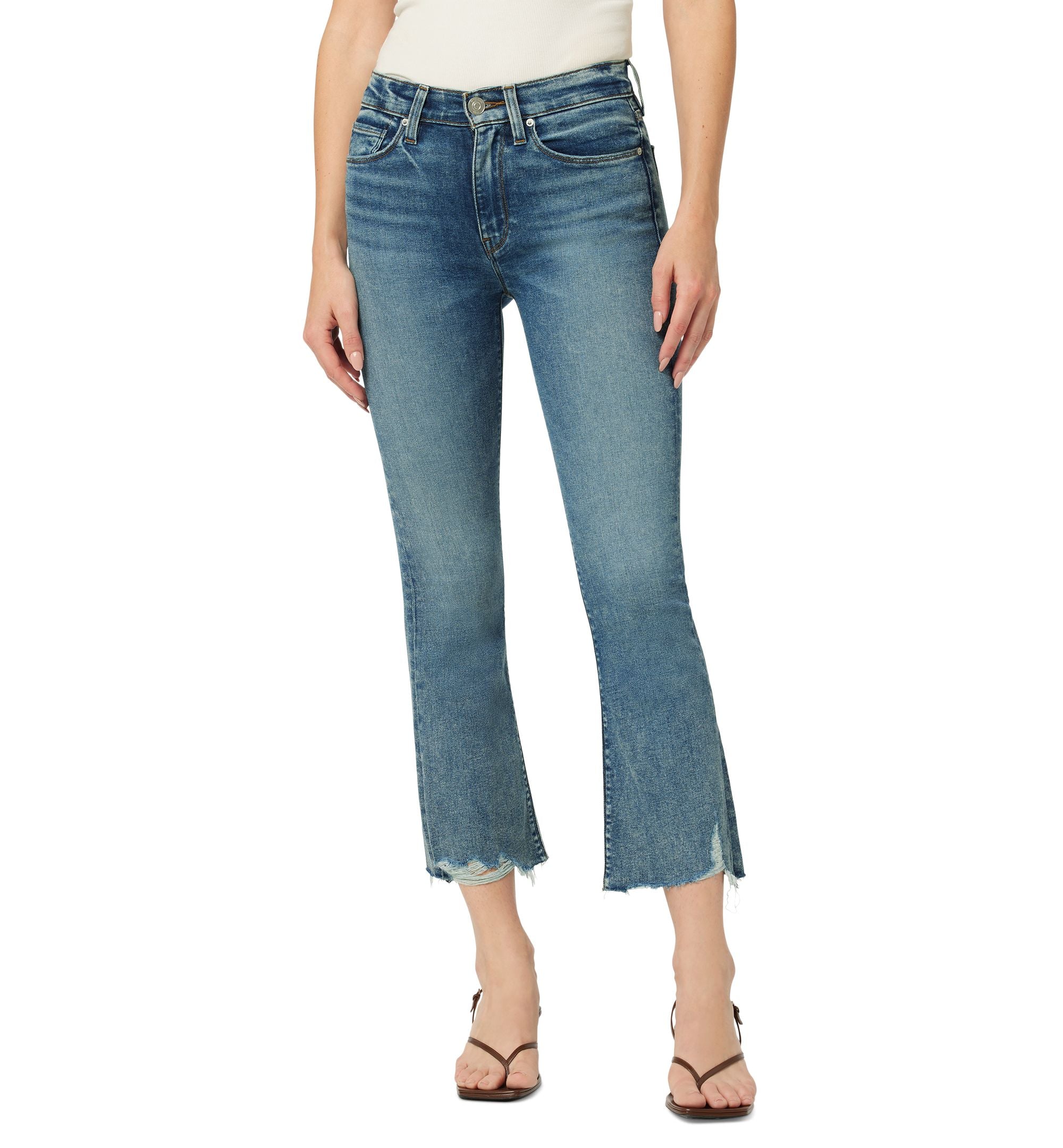 Women's Barbara High-Rise Bootcut Crop Jeans