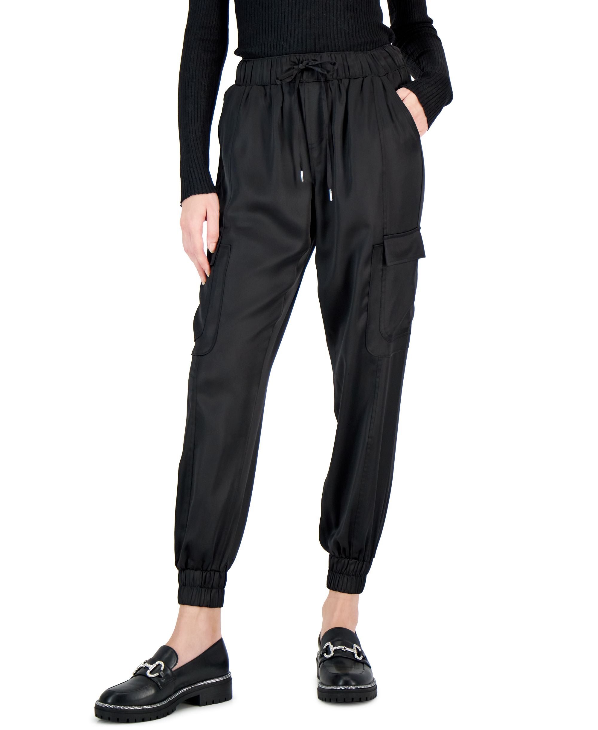 INC International Concepts Womens High Rise Cargo Jogger Pants