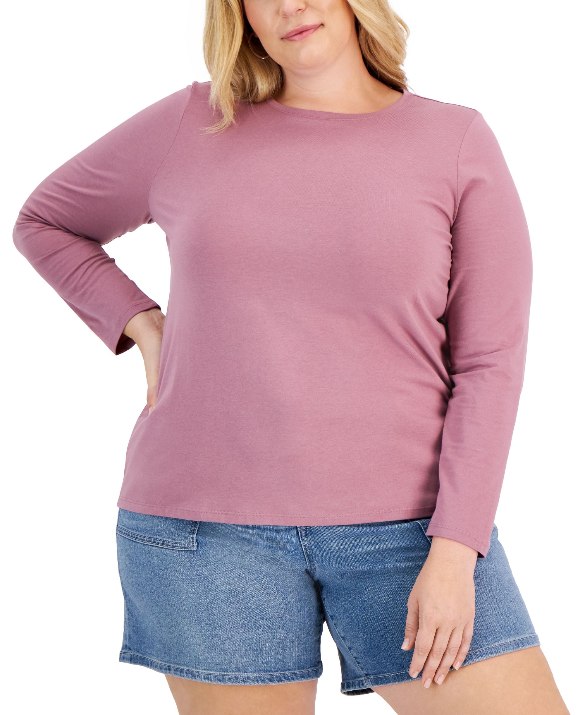 Style & Co Plus Size Long Sleeve T-Shirt