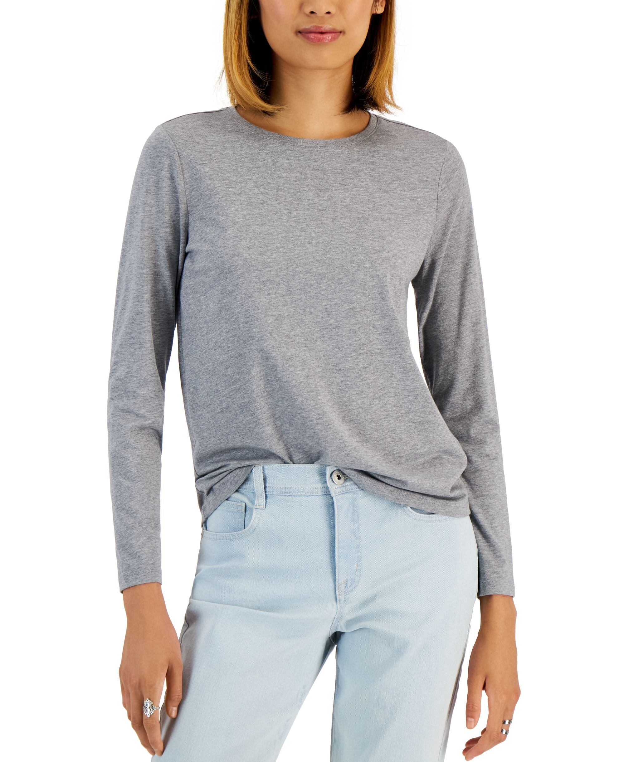Style & Co Petite Classic Long Sleeve T-Shirt