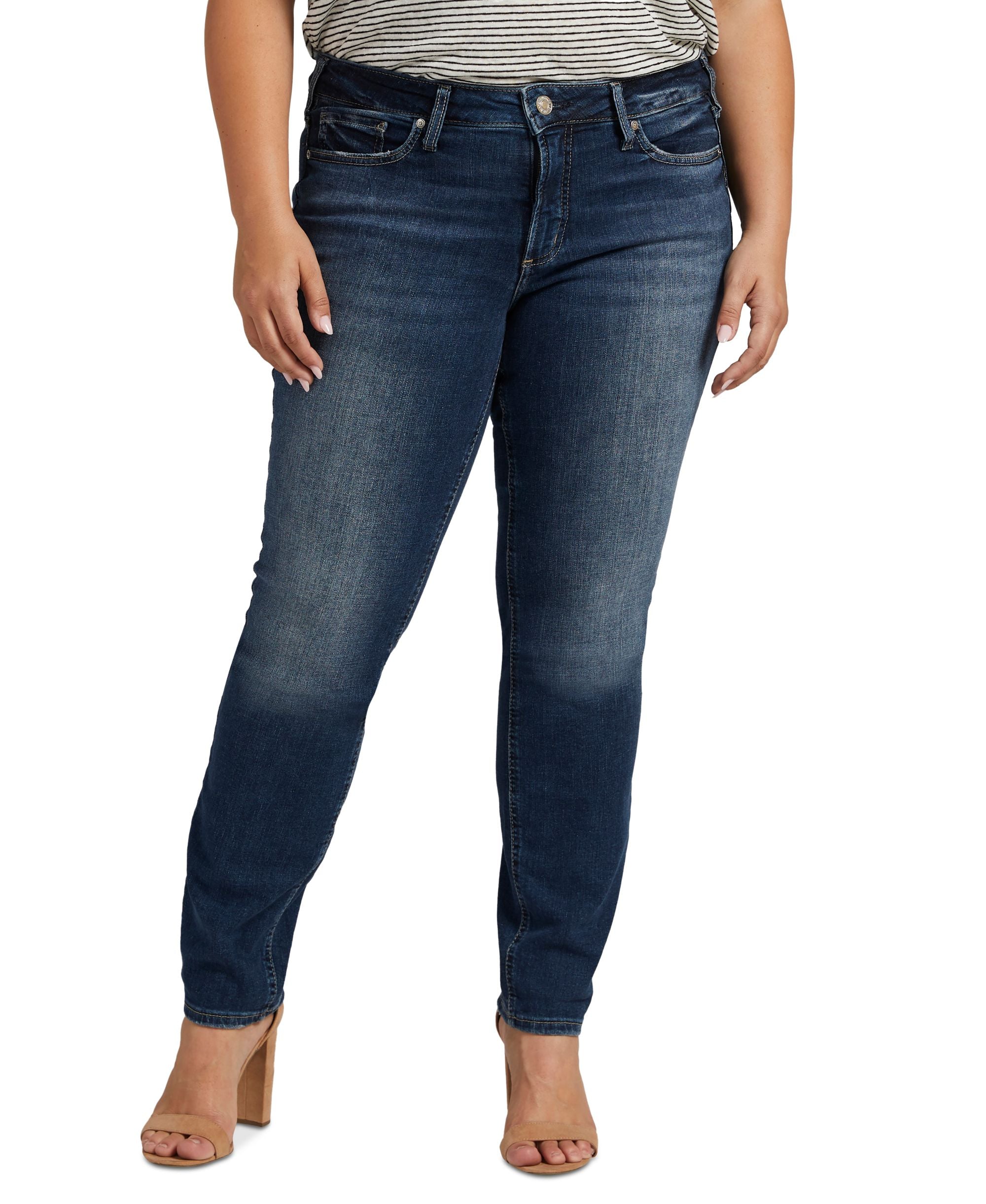 Silver Jeans Co. Plus Size Suki Straight Leg Denim Jeans