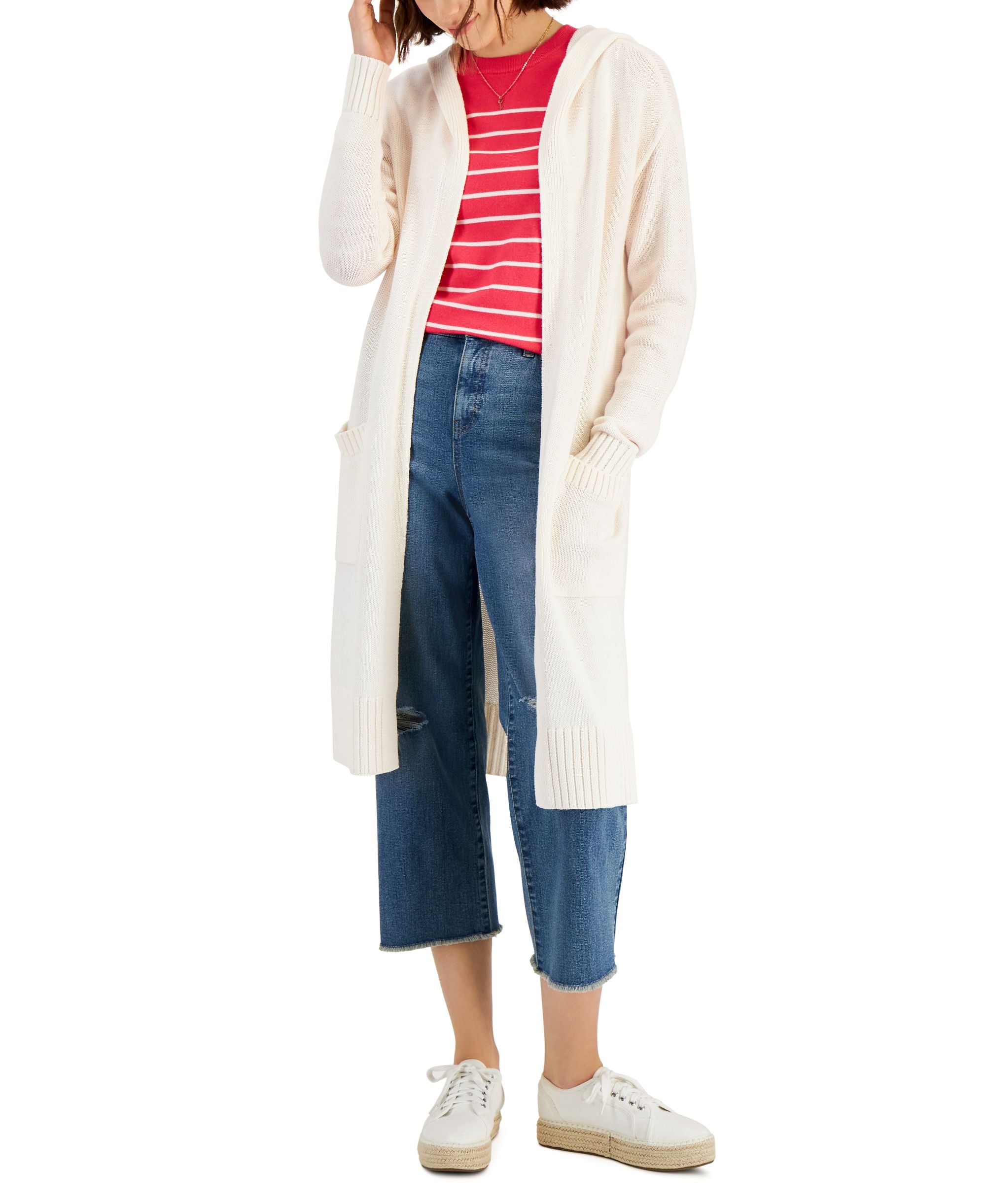 Style & Co Womens Hooded Cardigan