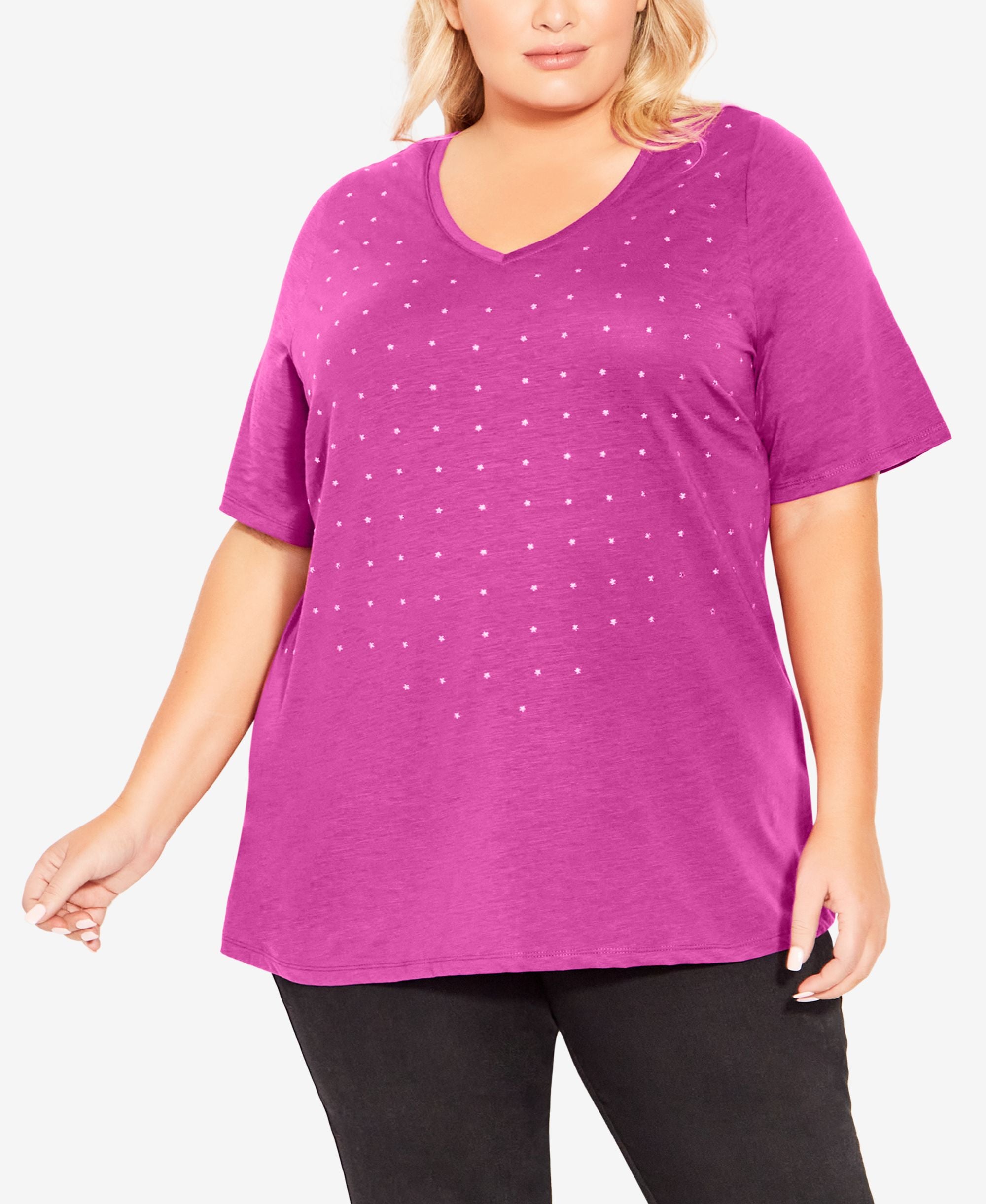 Plus Size Sparkling Stars Top