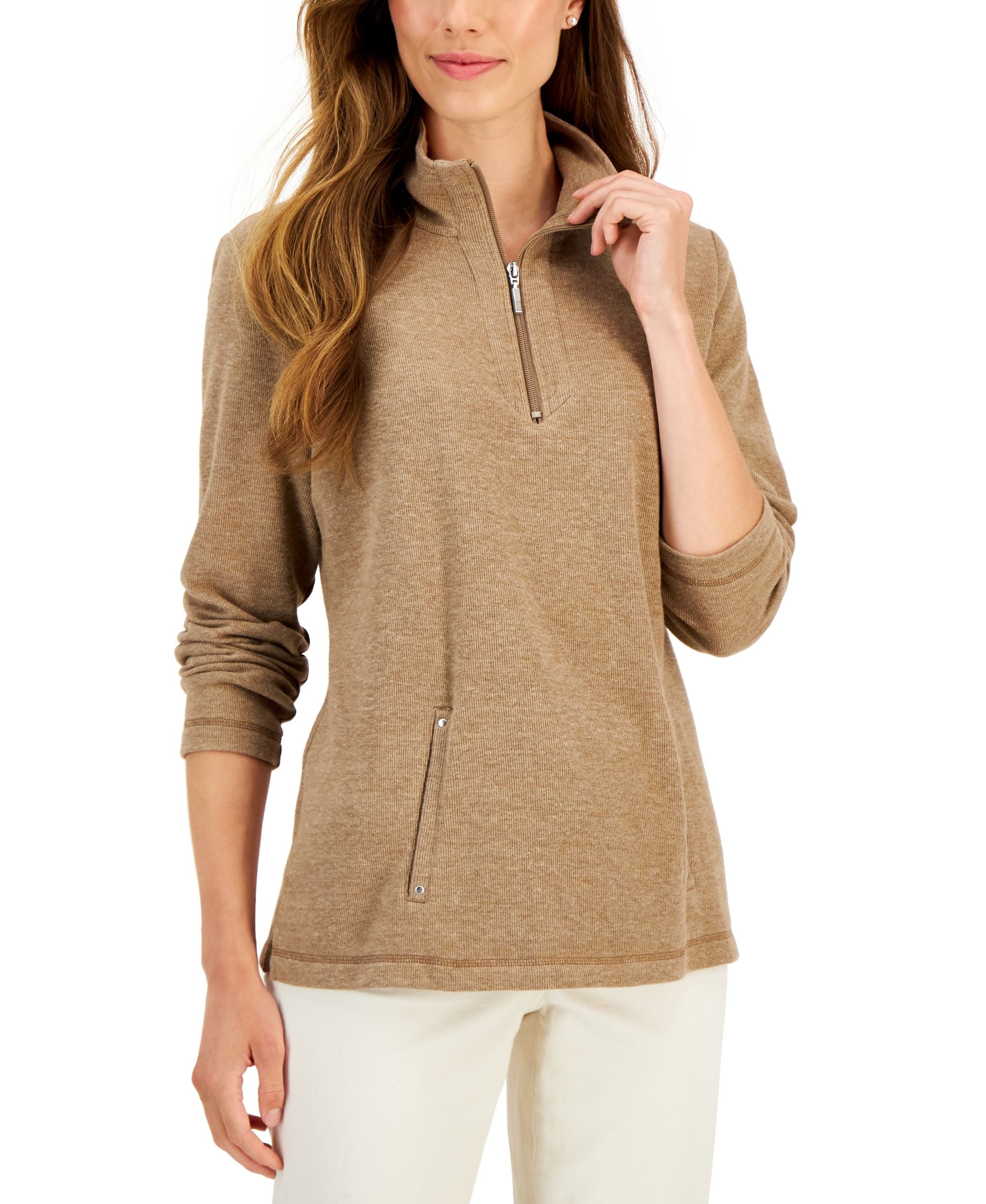 Karen Scott Half Zip Top