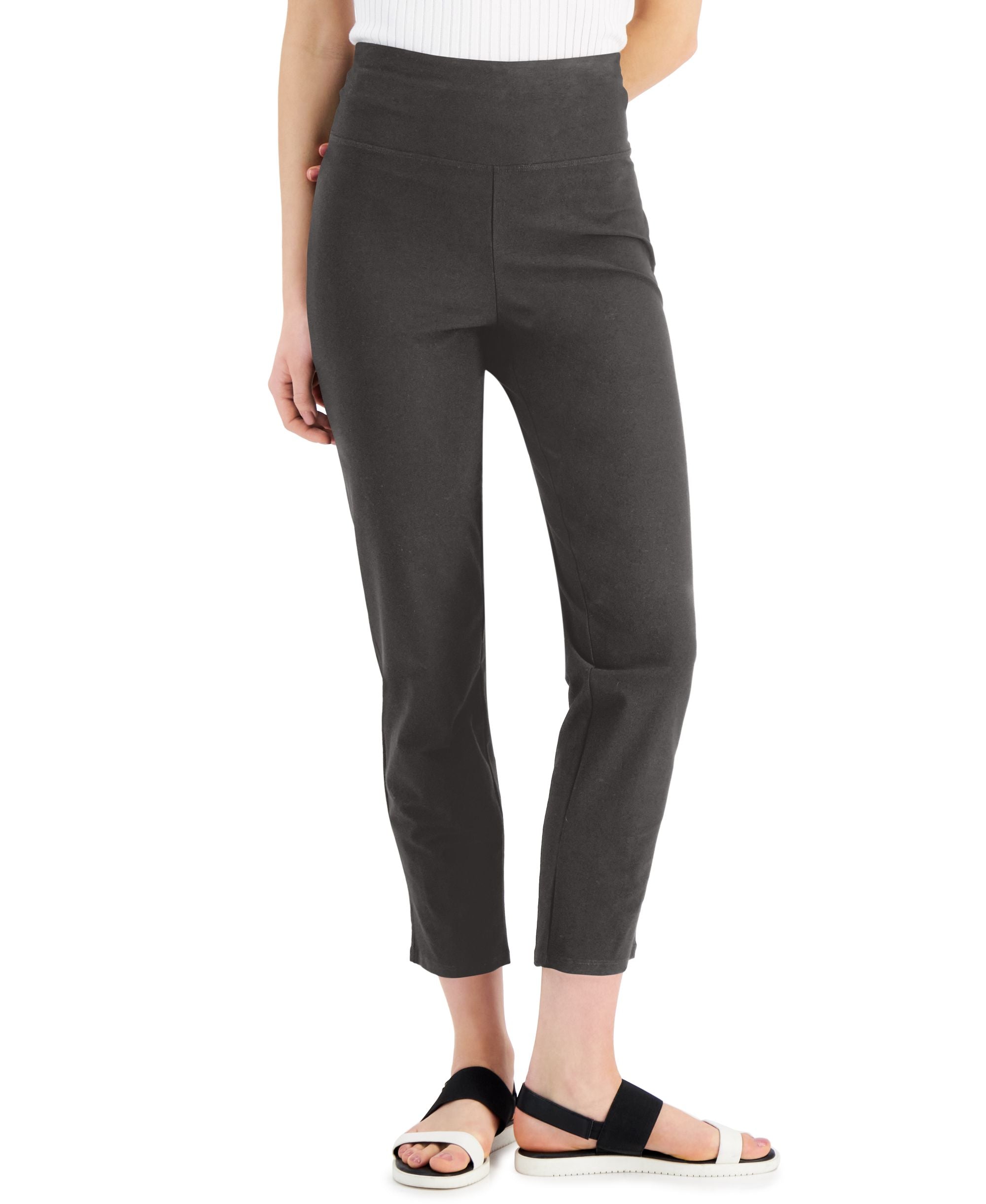 Eileen Fisher Petite High Waist Slim Ankle Pants