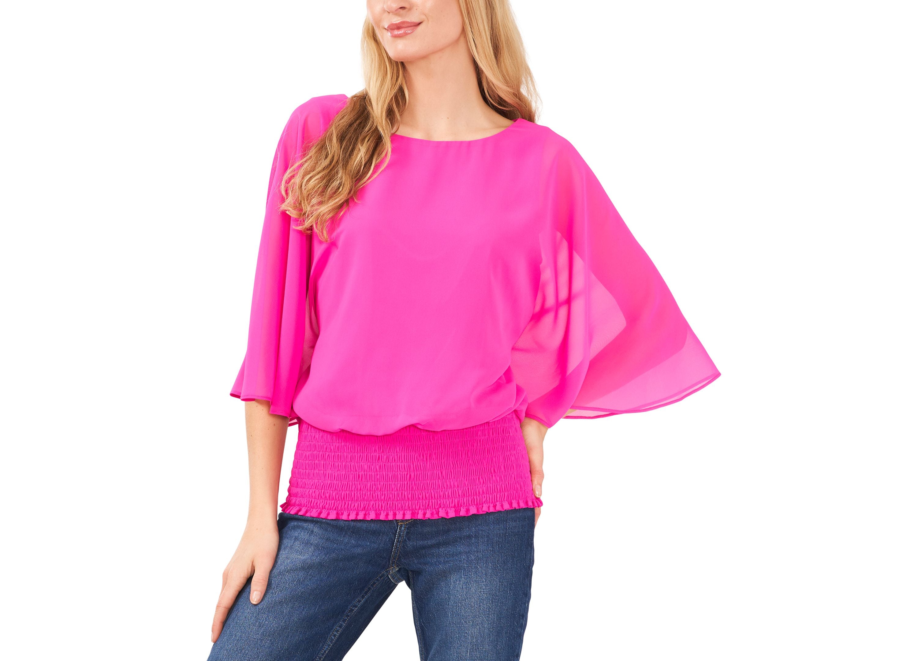 Women's Smocked-Waist Top