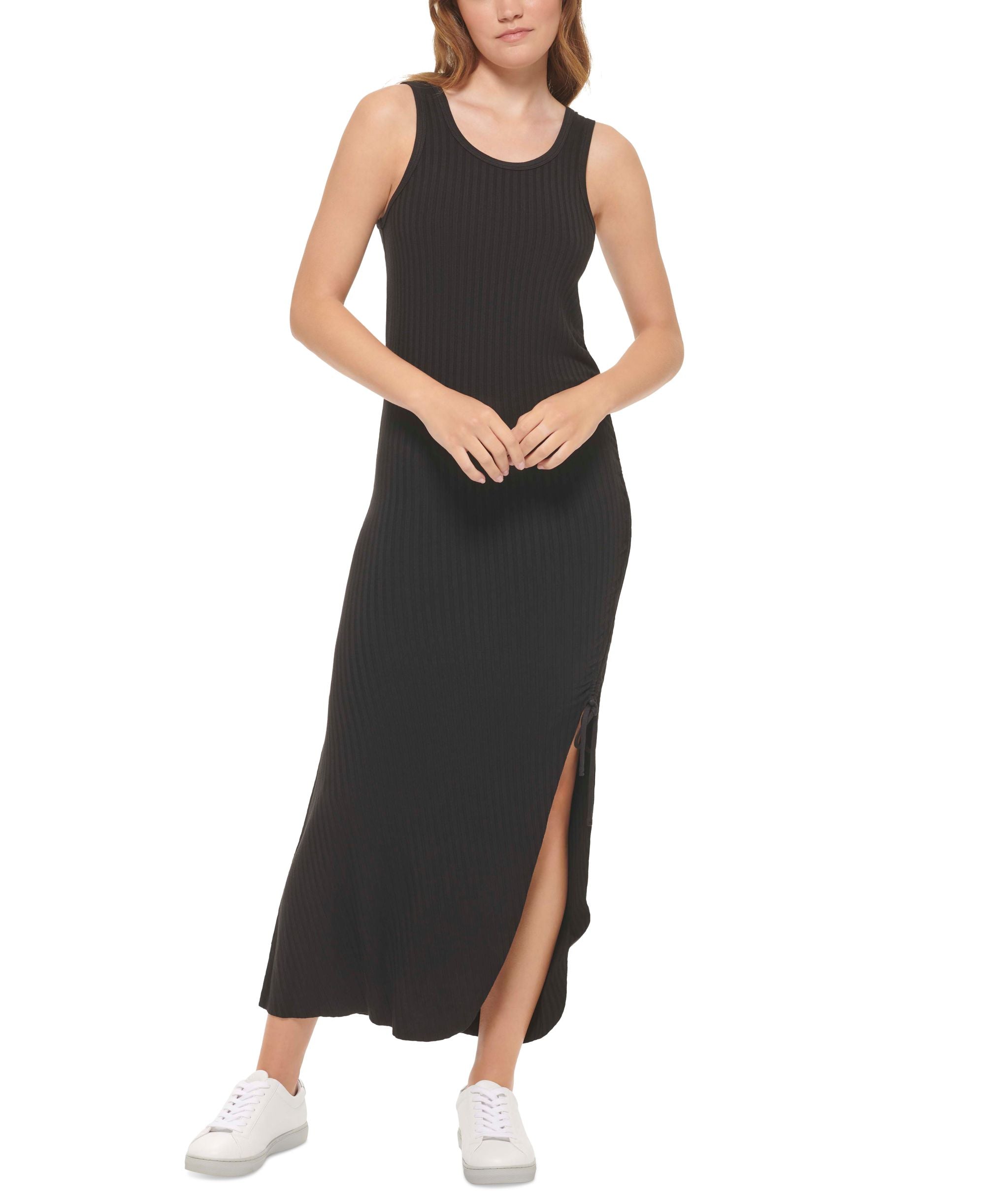 Calvin Klein Jeans Petite Ribbed Slit Side Dress