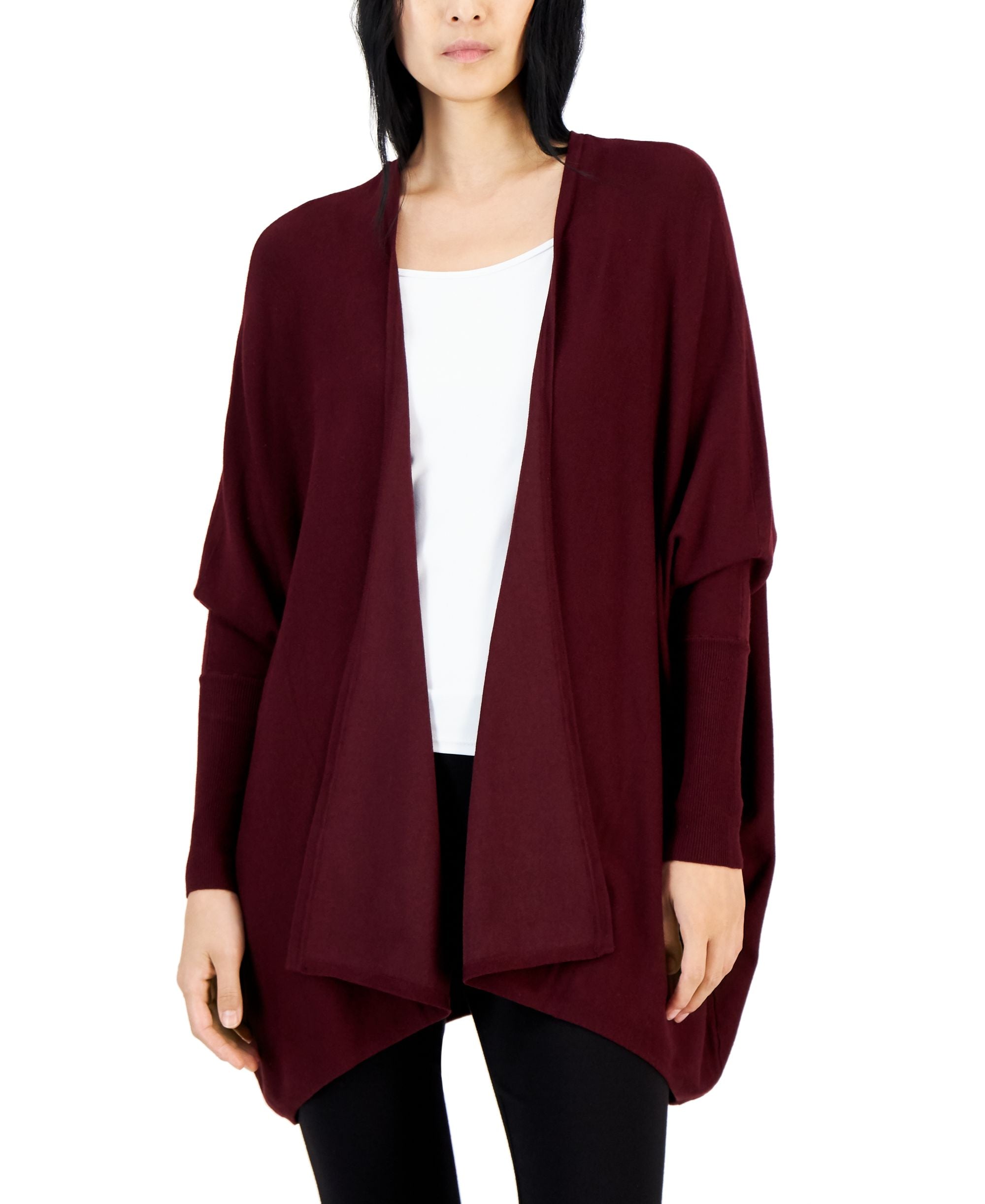 Alfani Womens Poncho Cardigan Sweater