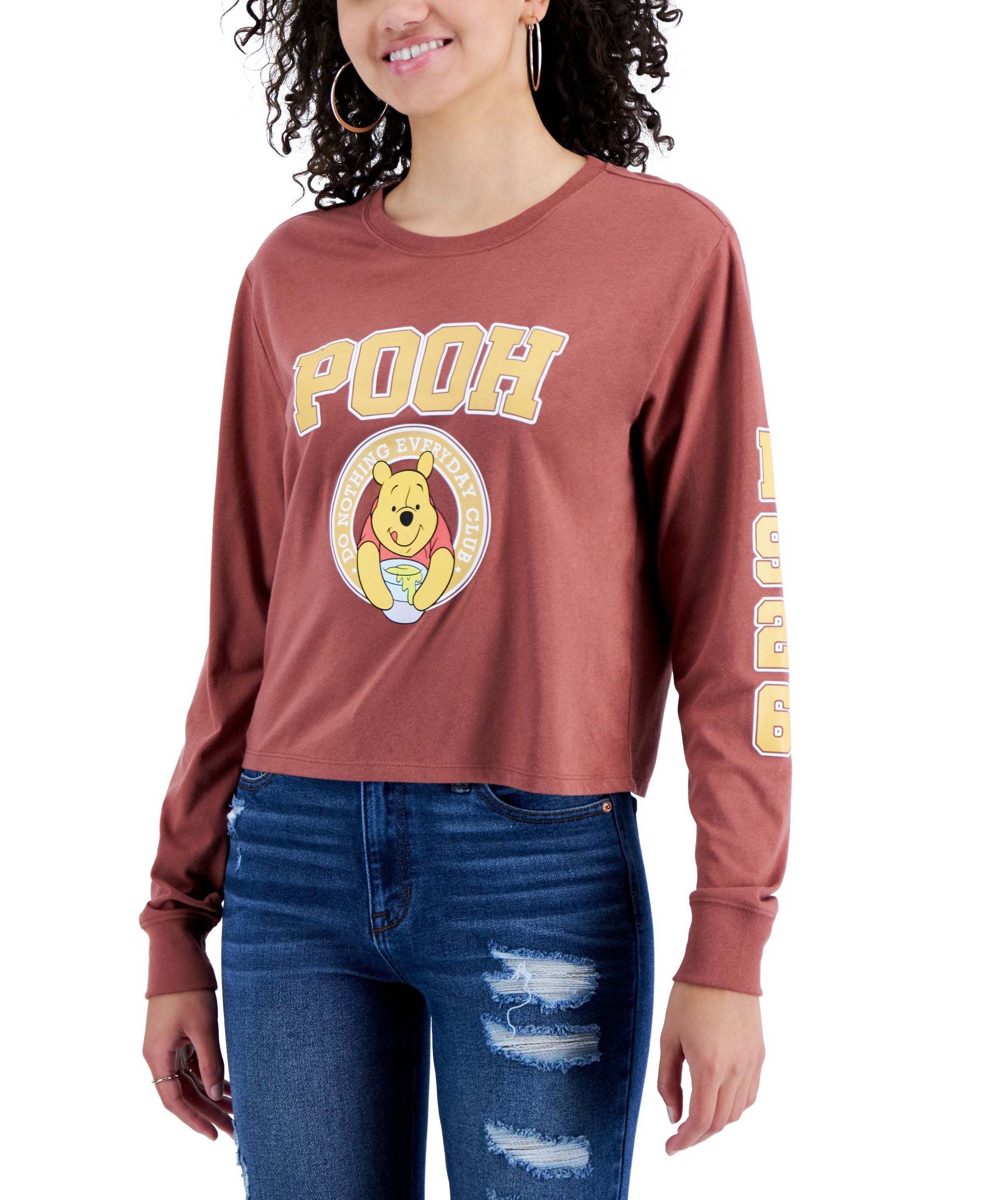 Juniors' Collegiate Winnie the Pooh Long-Sleeve T-Shirt