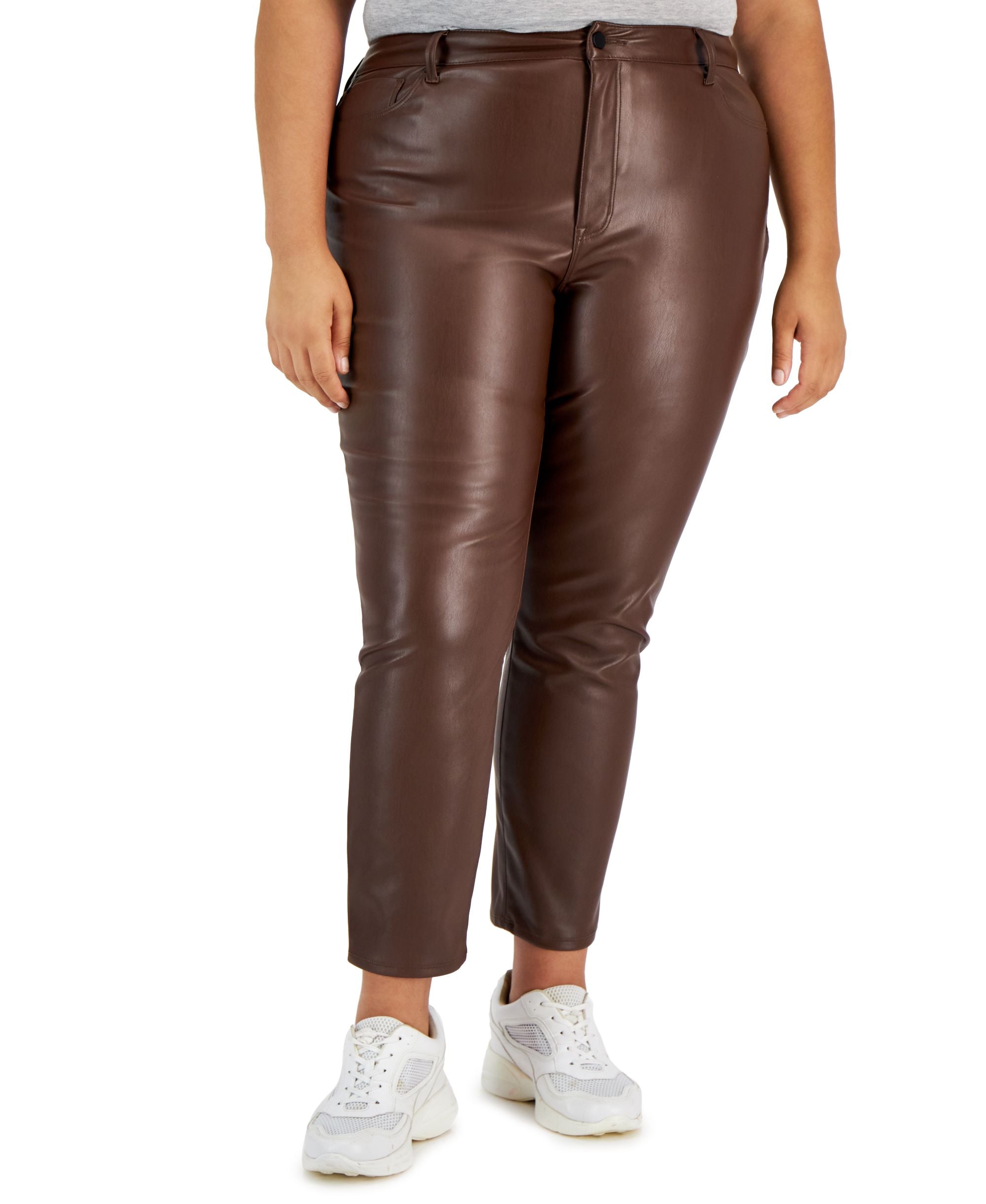 Tinseltown Trendy Plus Size Faux Leather Pants