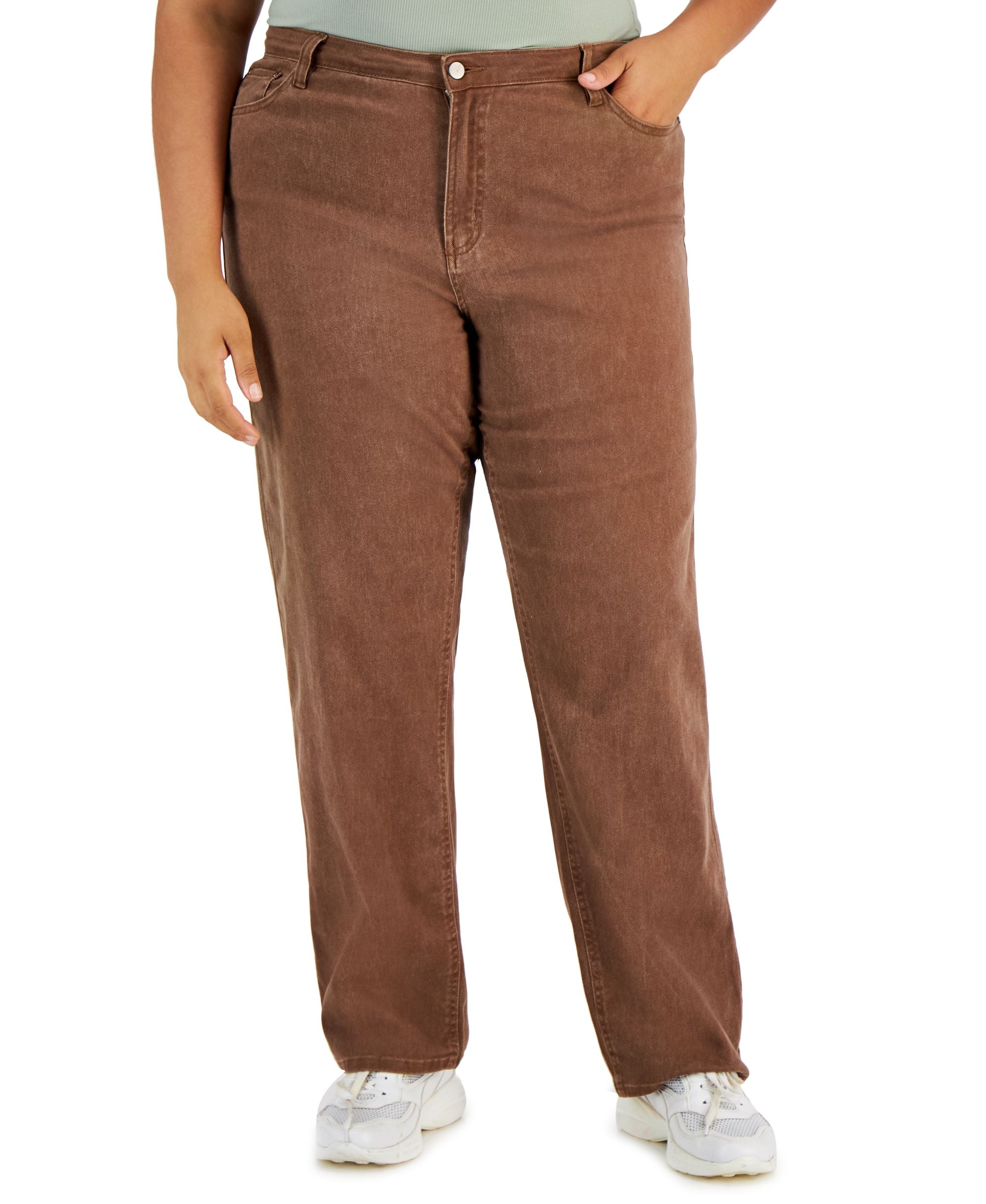 Tinseltown Trendy Plus Size Baggy Straight Leg Jeans