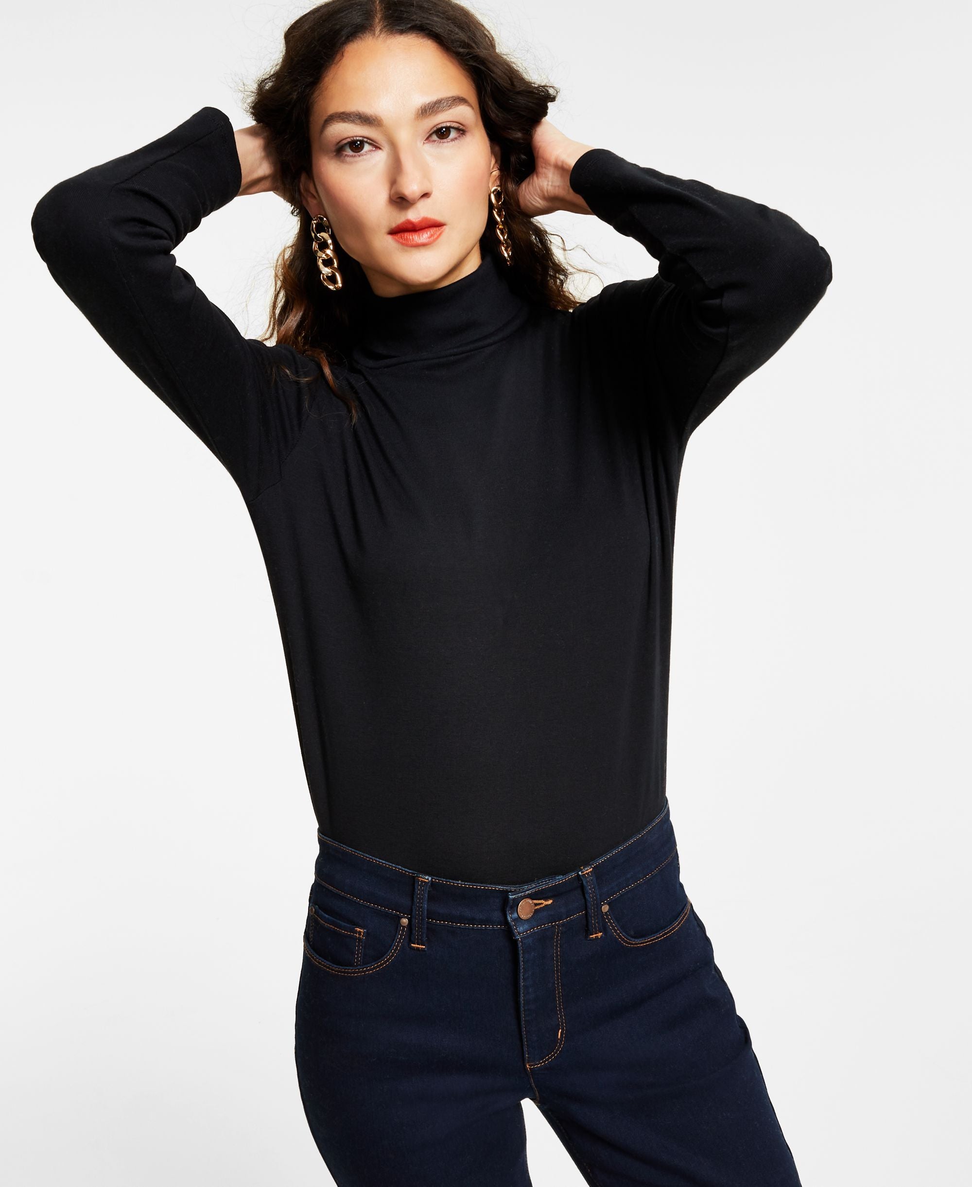 Charter Club Pima Turtleneck Top
