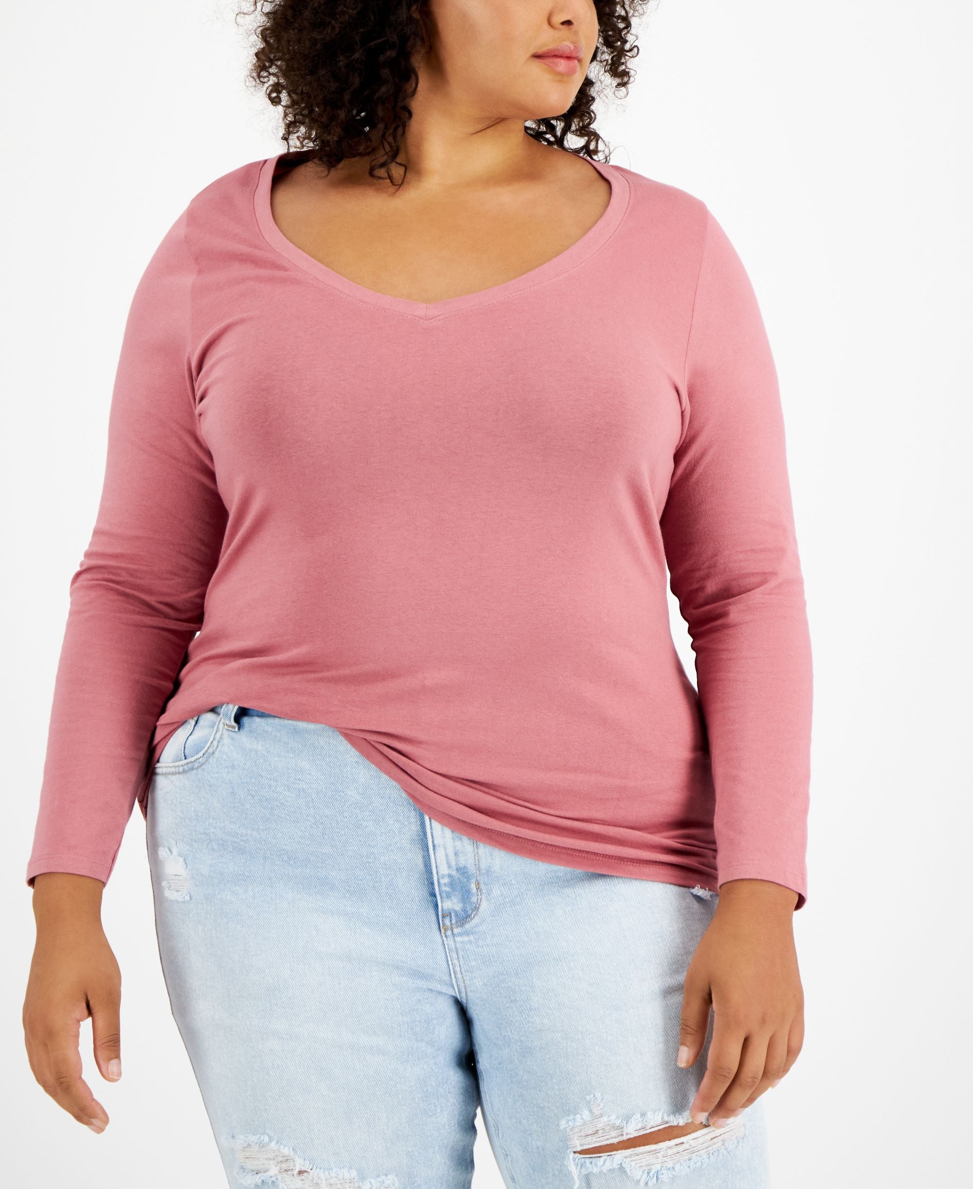 Plus Size V-Neck Top