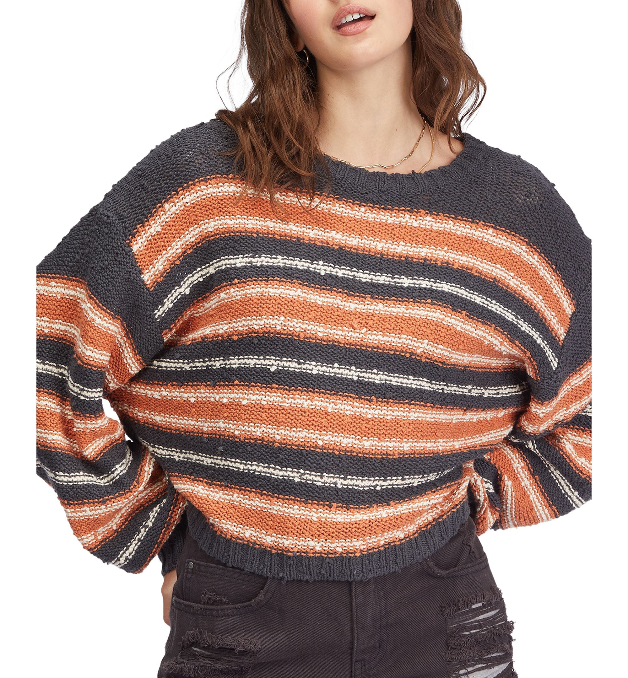 Juniors' She's A Trip Cropped Sweater