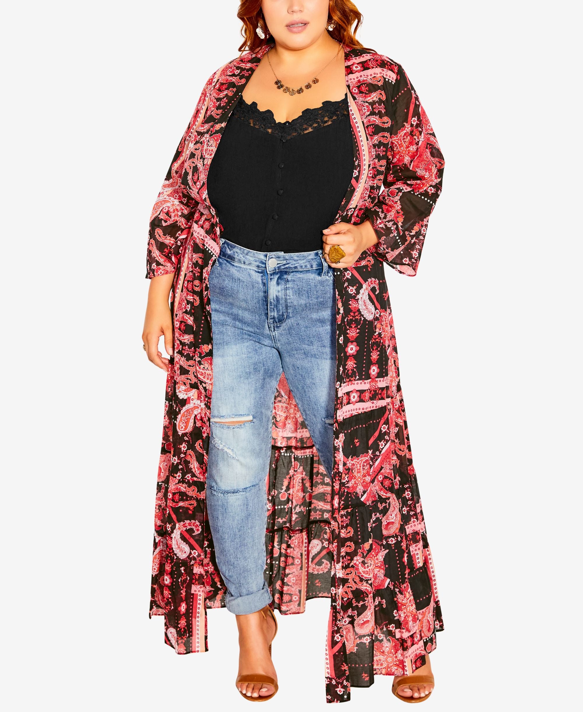 City Chic Trendy Plus Size Bella Kimono