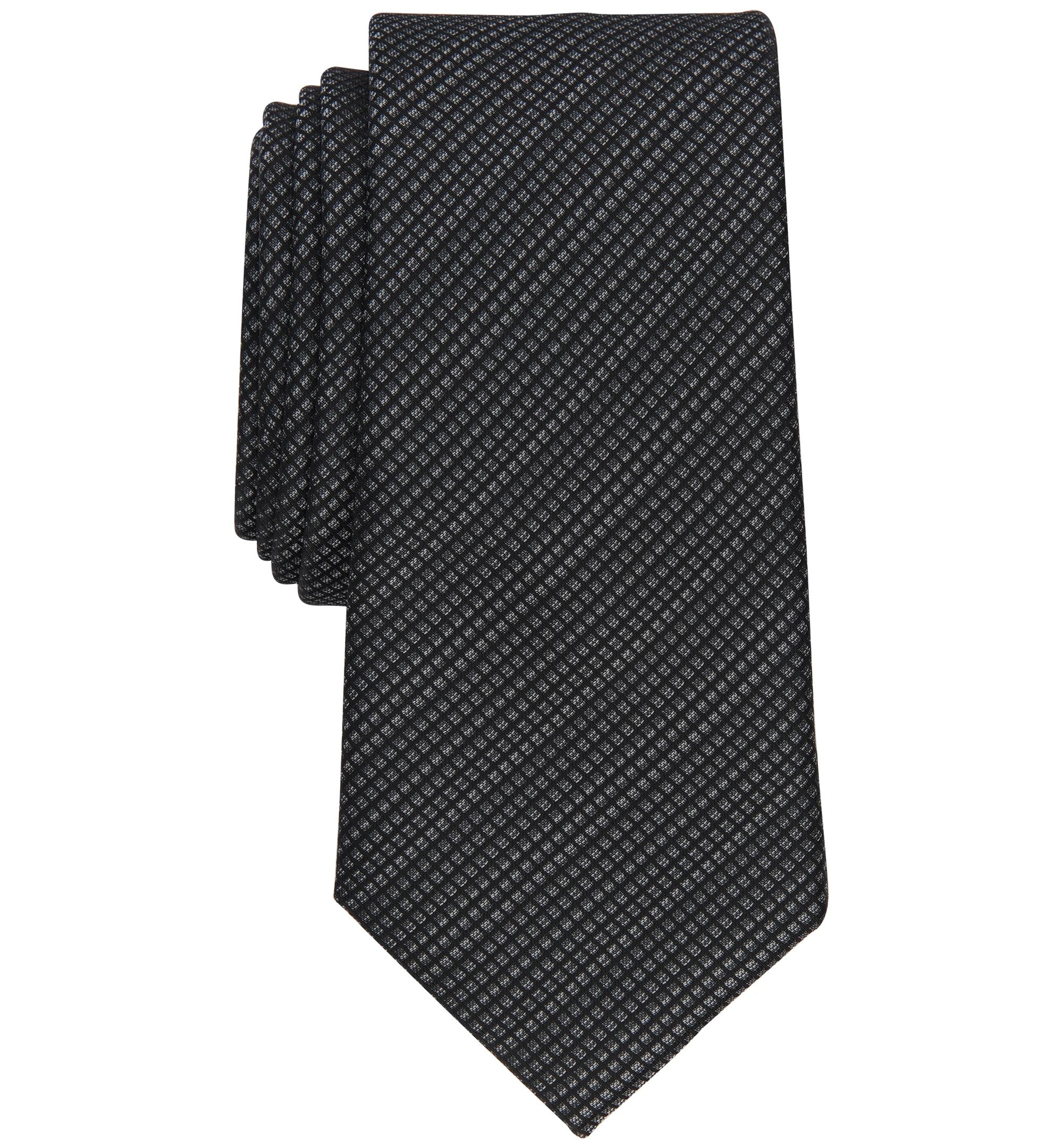 Men's Slim Check Stripe Tie