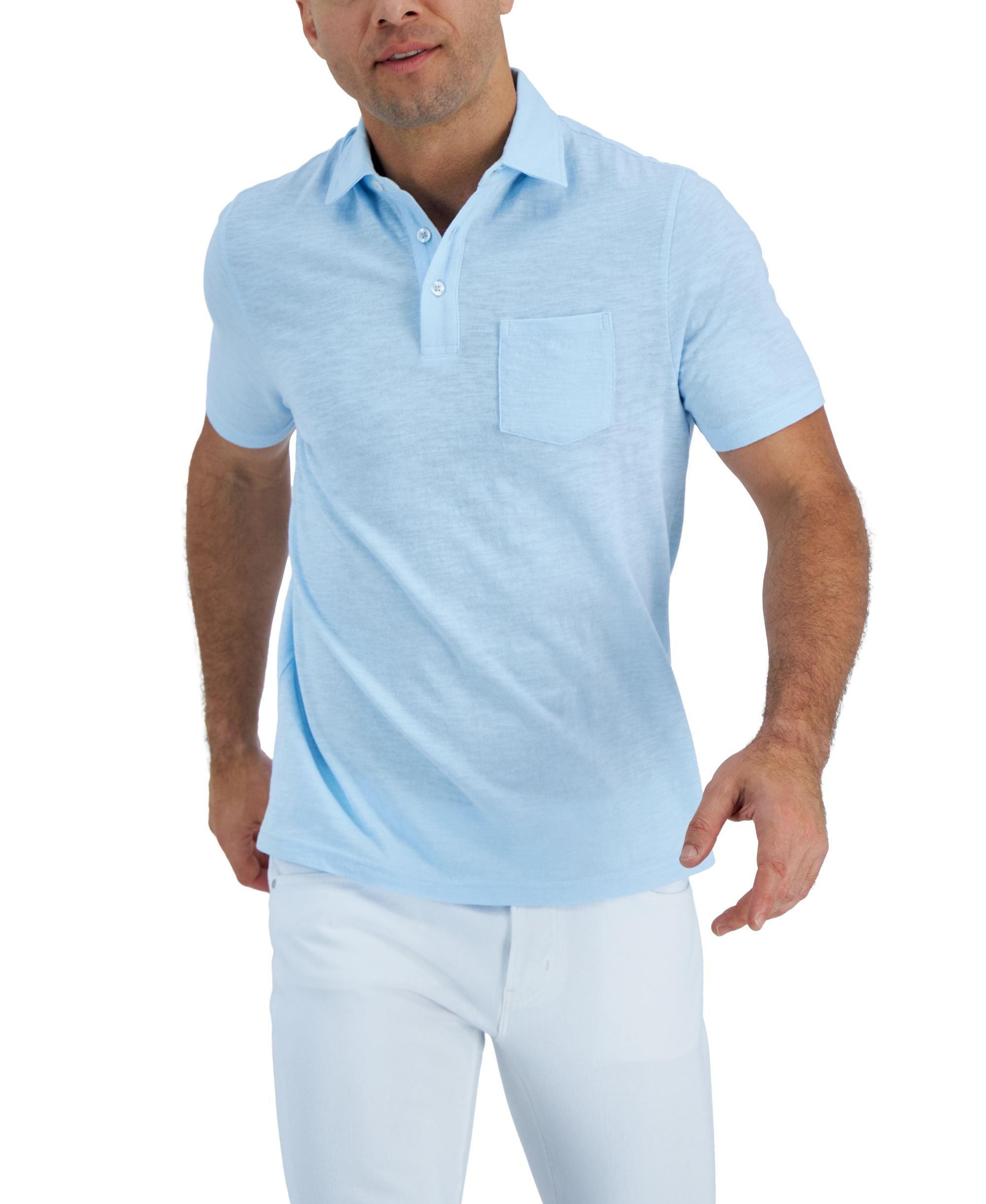 Men's Regular-Fit Textured Polo Shirt
