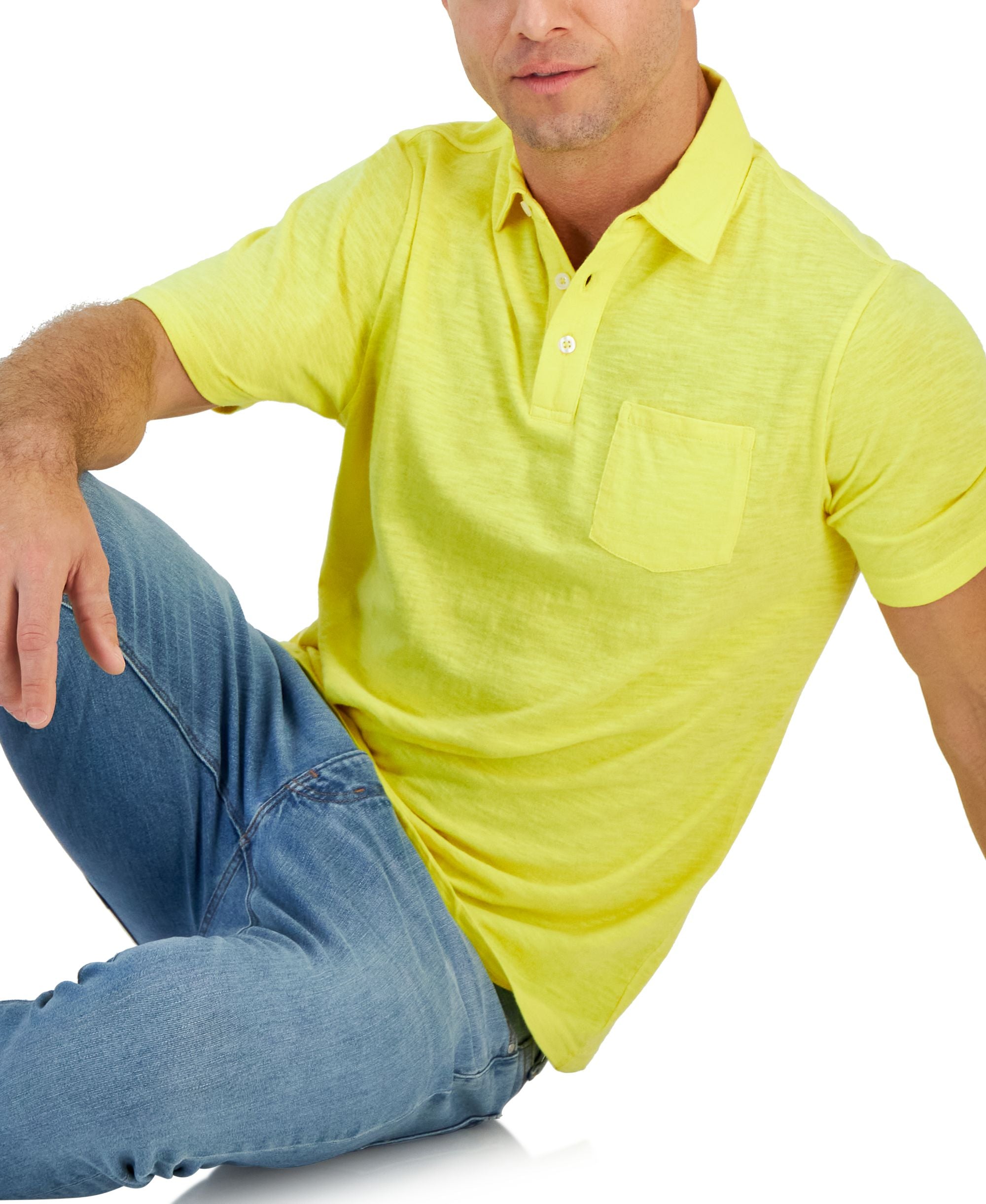 Men's Regular-Fit Textured Polo Shirt