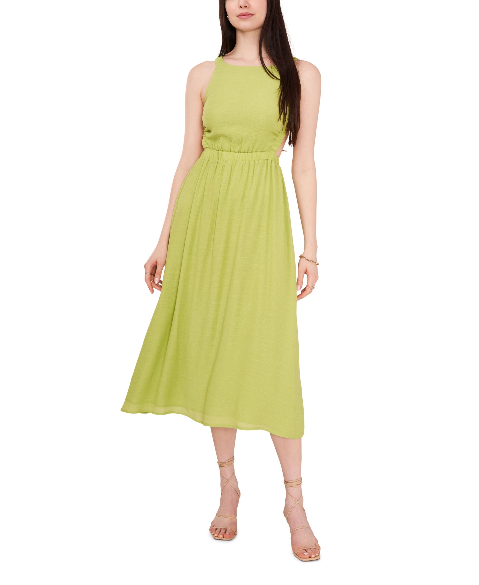 Women's Sleeveless Cut Out Back Midi Dress