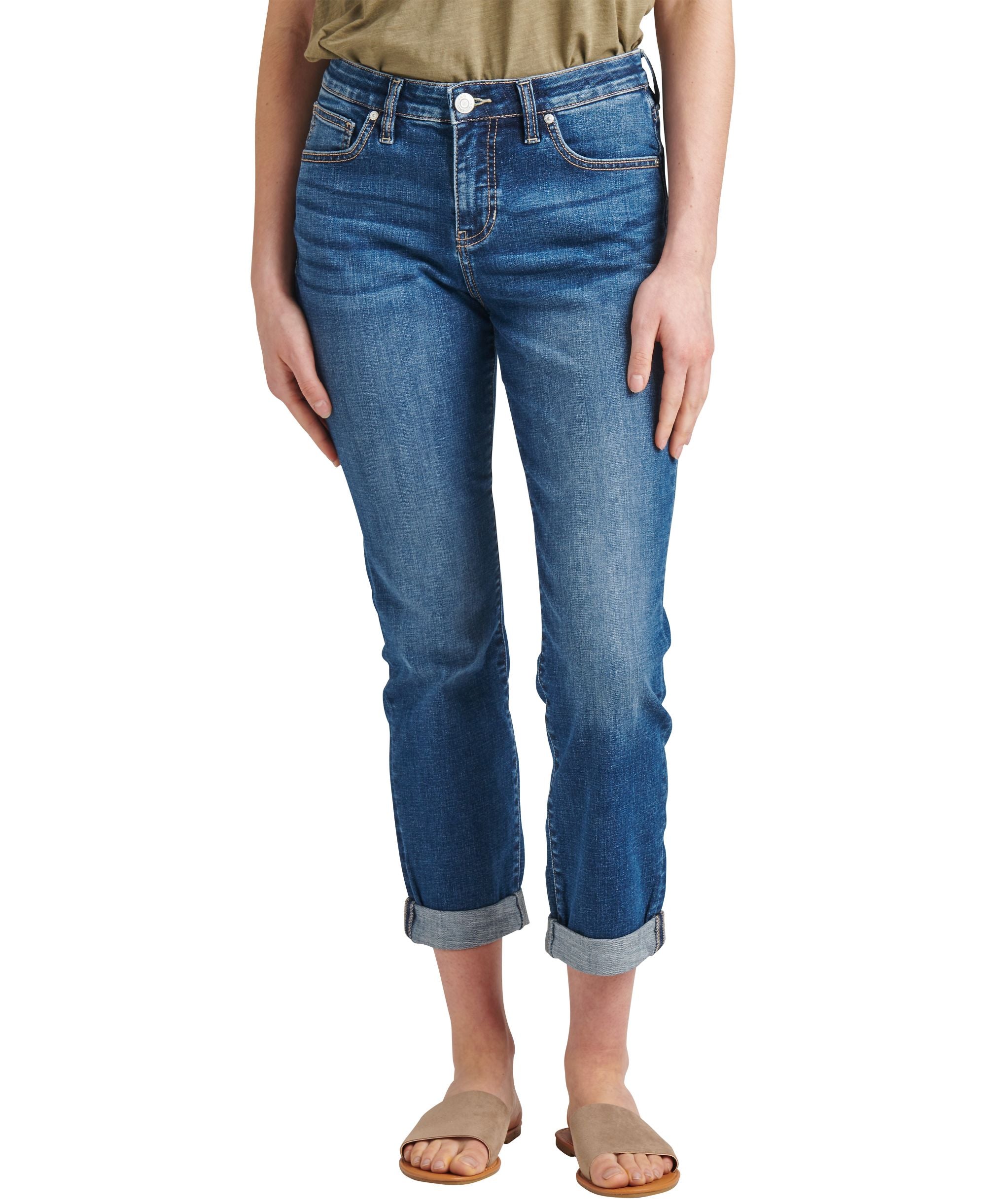 Jag Petite Carter Mid Rise Girlfriend Jeans