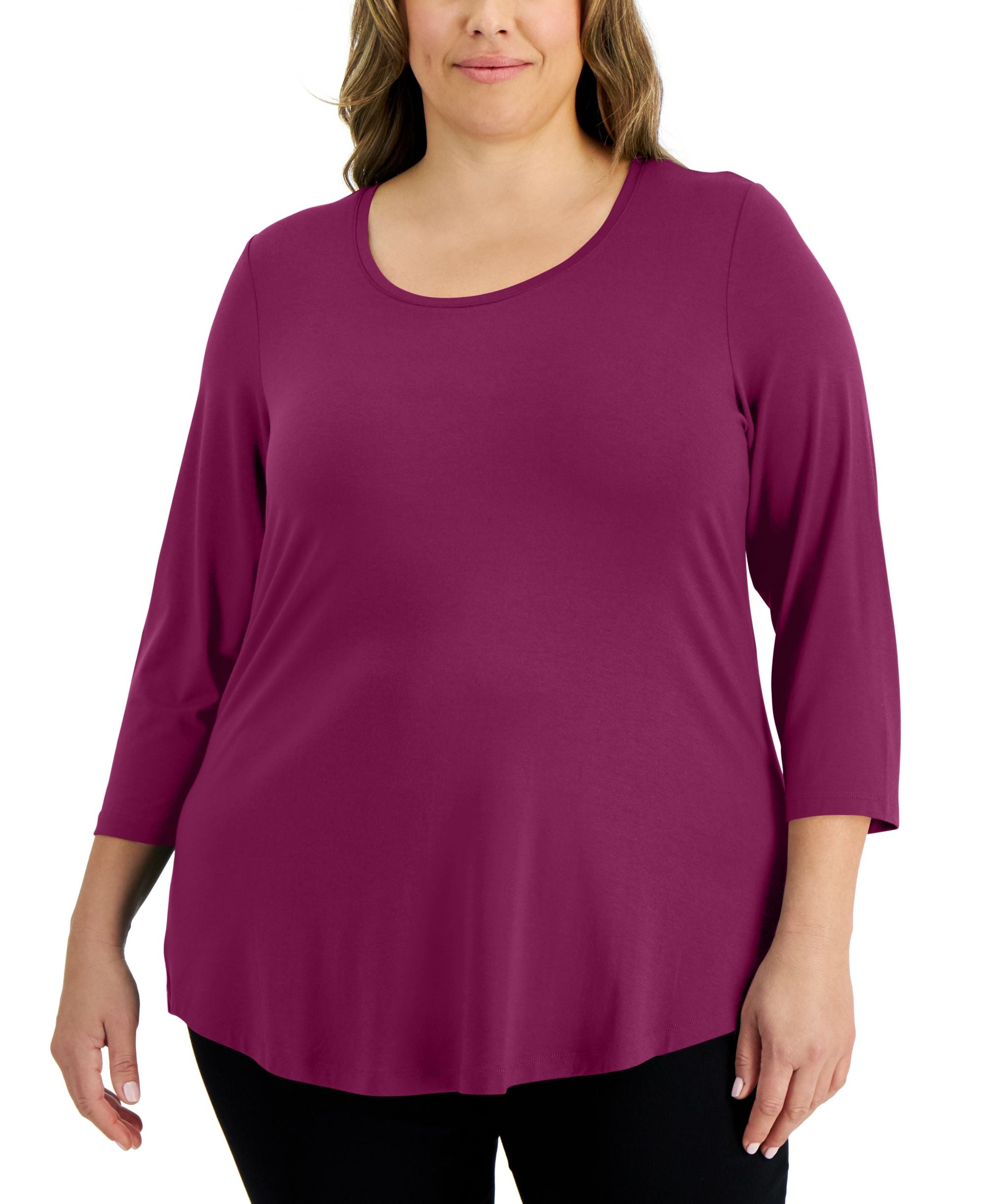 Plus Size Scoopneck Top