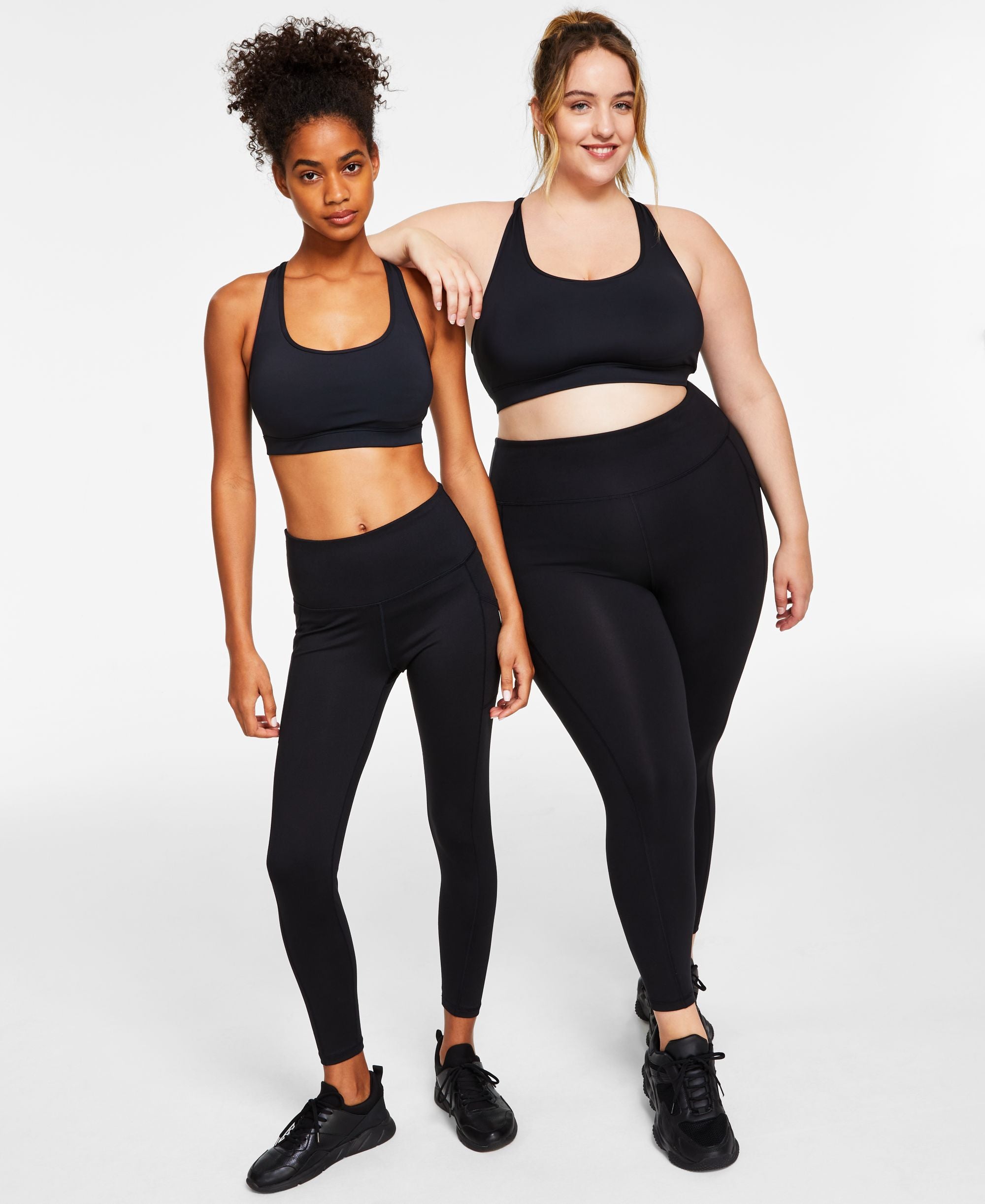 ID Ideology Womens Compression High Waist Side Pocket 7/8 Length Leggings In Reg Petites