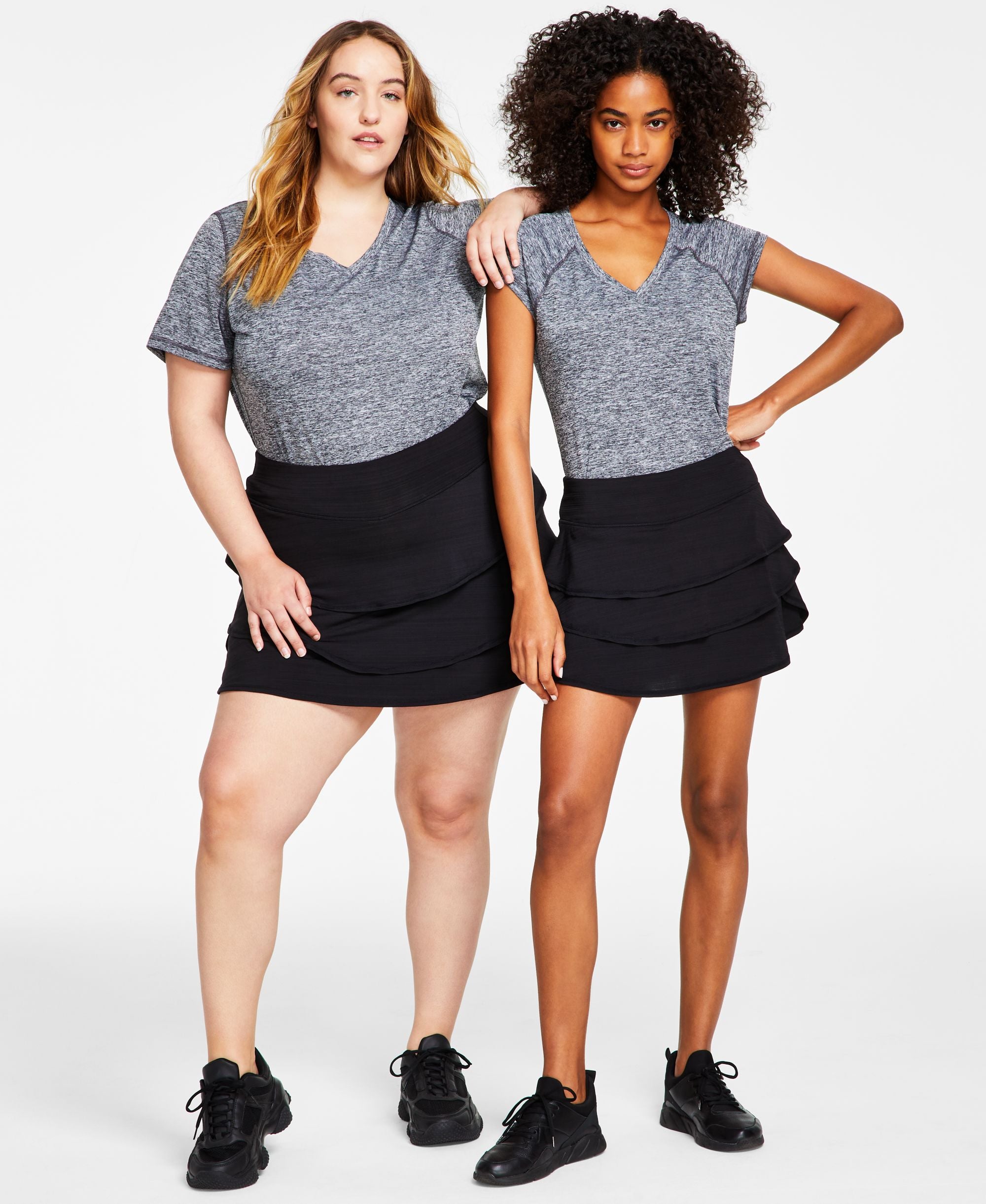 Plus Size Flounce Skort