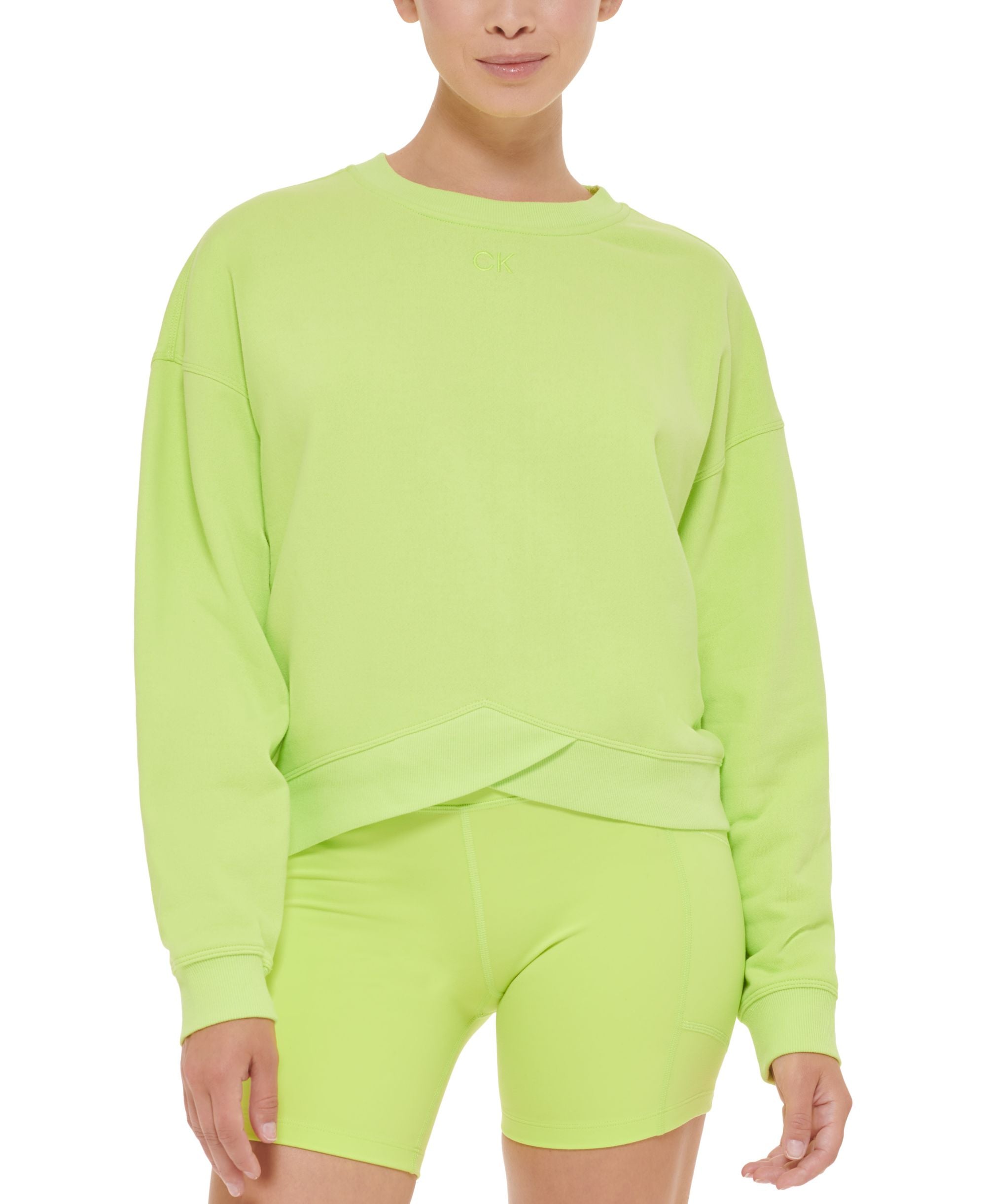 Calvin Klein Performance Womens Crossover Hem Pullover