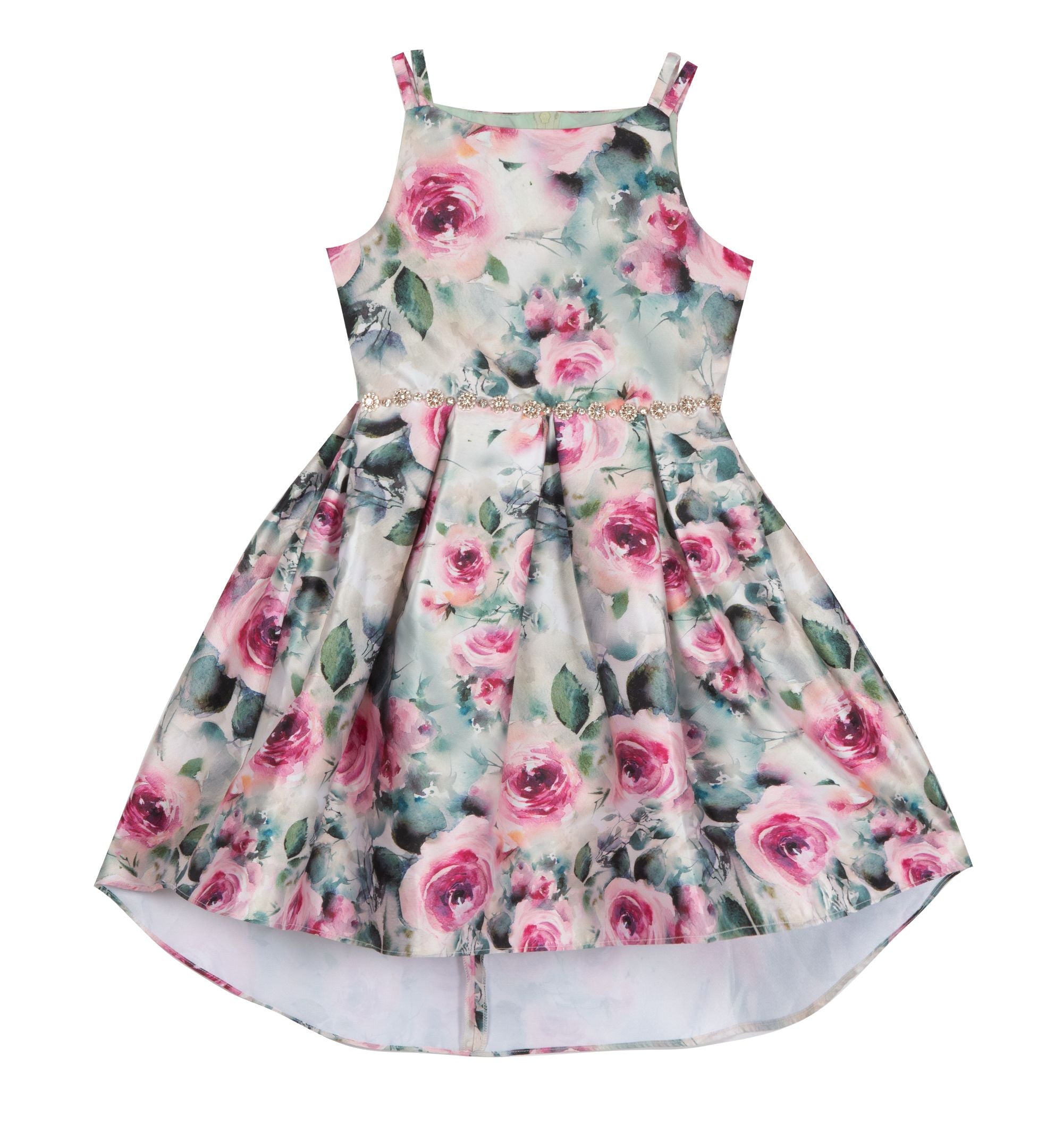 Rare Editions Big Girls Mikado Dress With Pleated Skirt