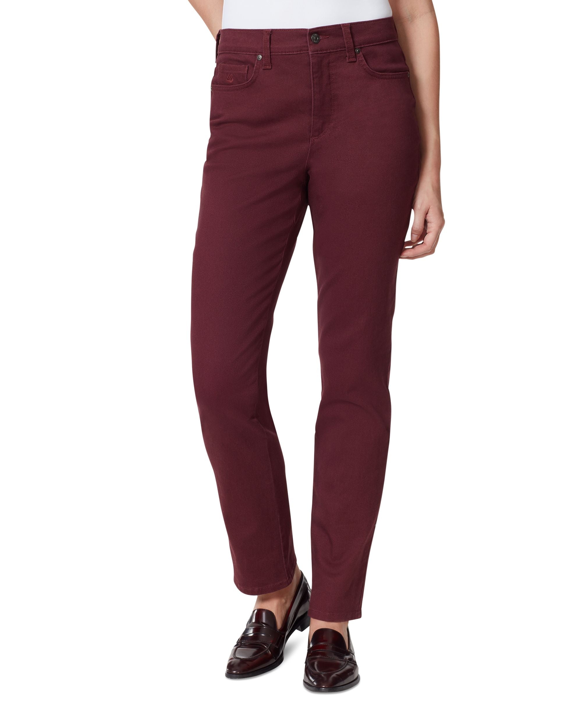 Gloria Vanderbilt Womens Amanda Classic Colored Twill Straight Jeans
