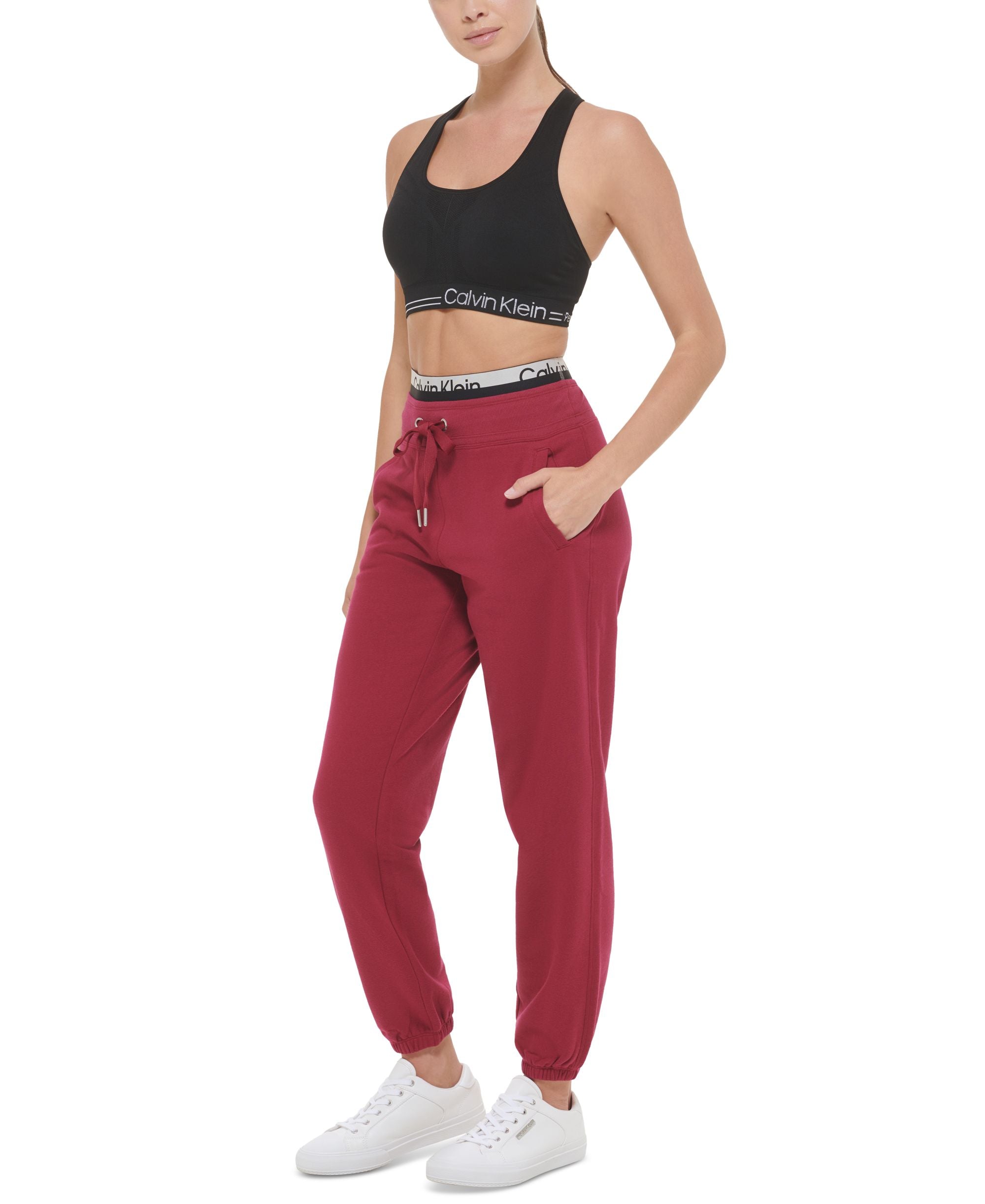 Calvin Klein Performance Womens Logo Elastic Sweatpant Jogger