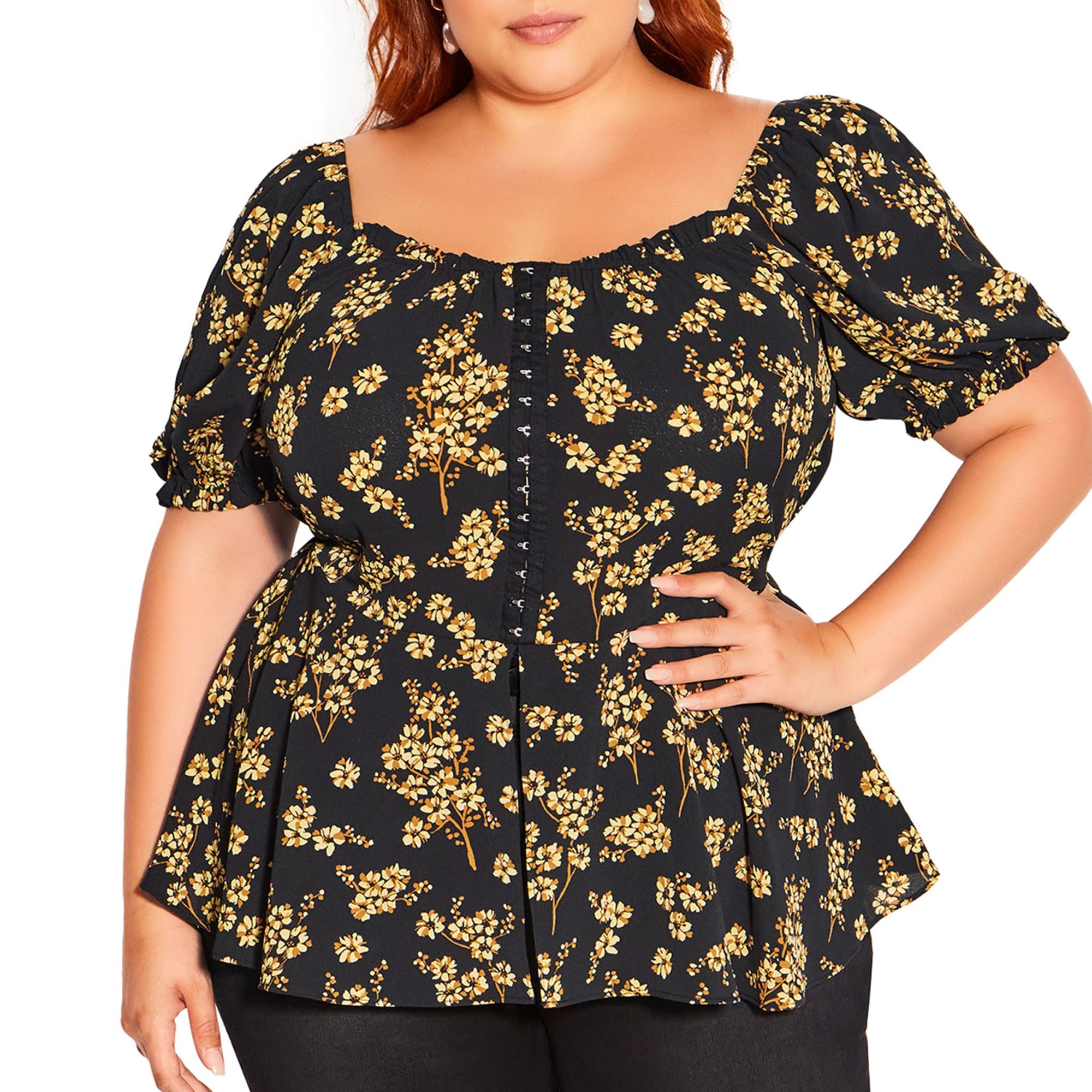 Trendy Plus Size Quirky Print Top